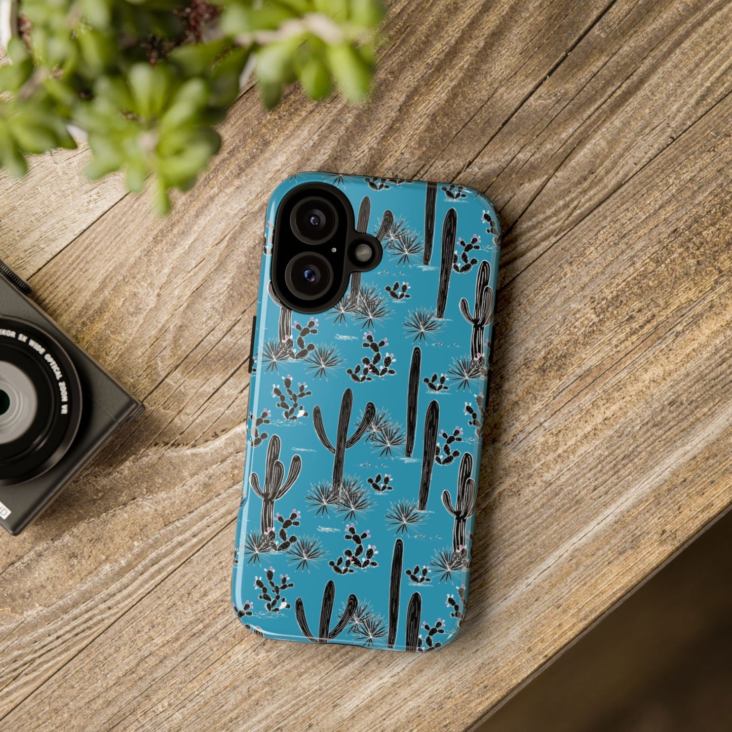 Turquoise Cactus Love Phone Case