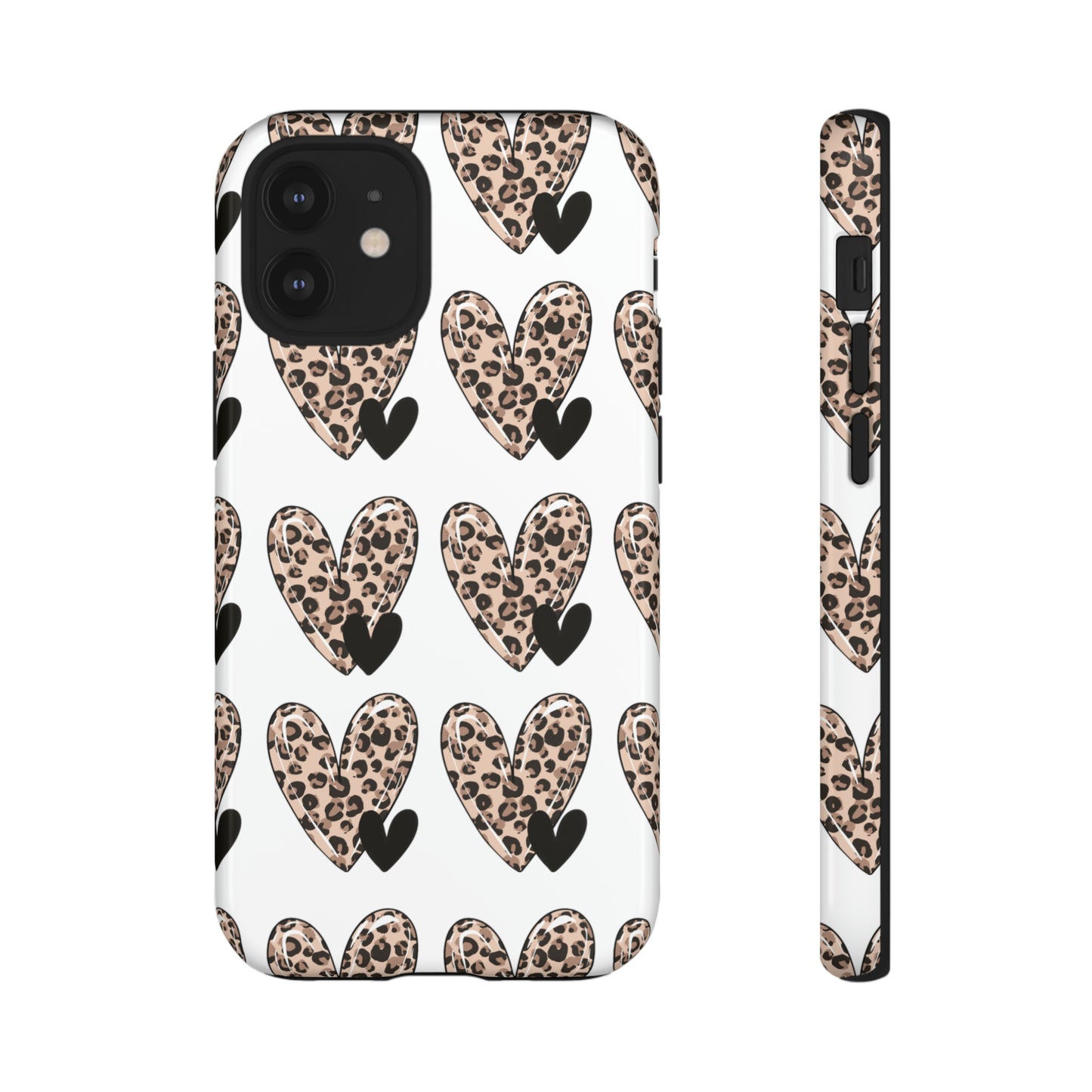 Leopard Hearts Protective Case for IPhone. Samsung and Google phones