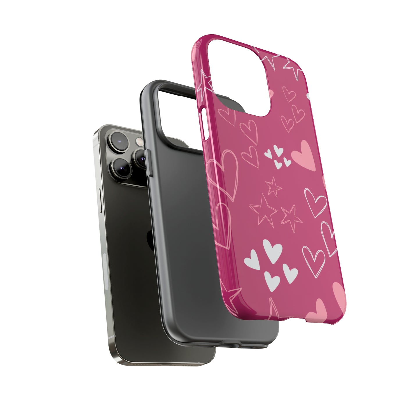 Heart and Stars Protective Case for Google, IPhone and Samsung phones