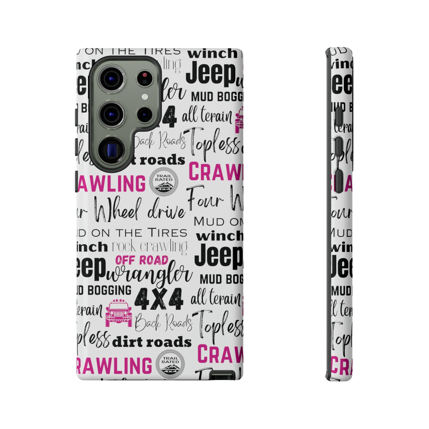 Off Road Subway Art Splash of Pink Protective Phone Case for Iphone, Samsung and Google Phones