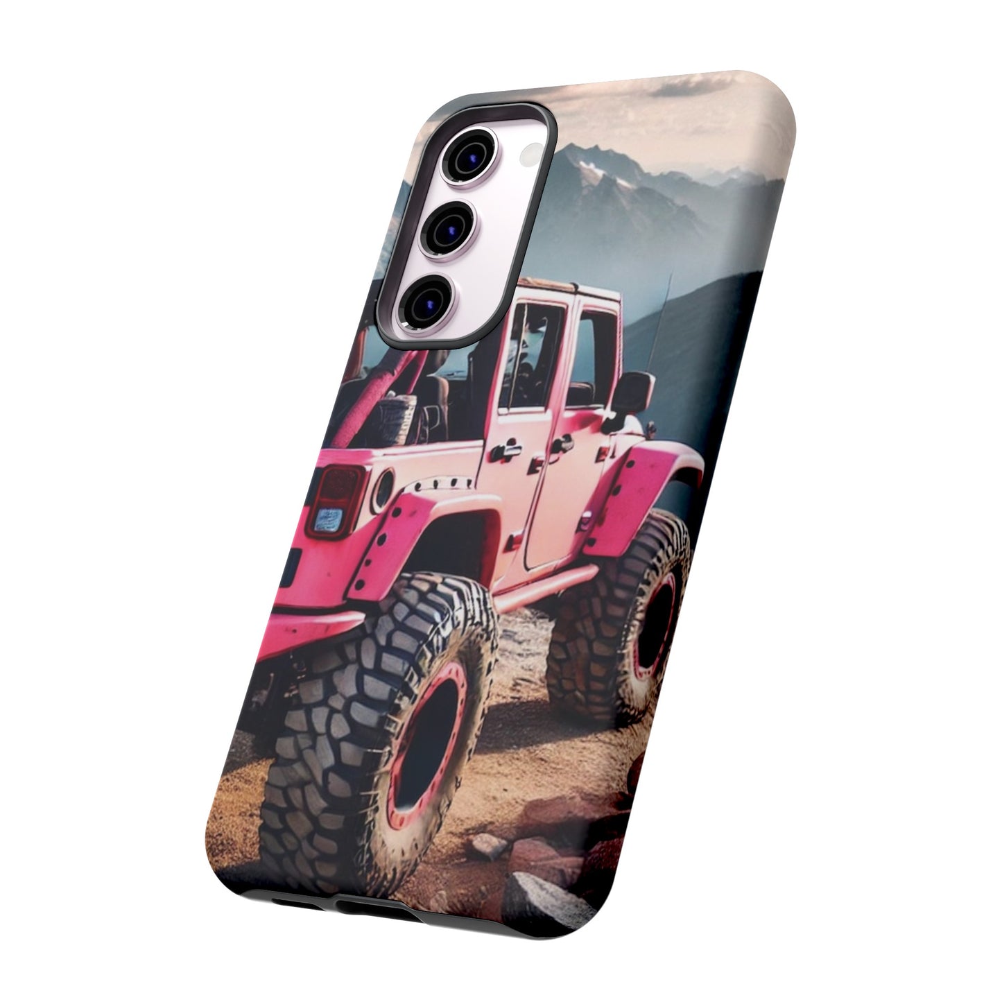 Pink Jeep Protective Phone Case