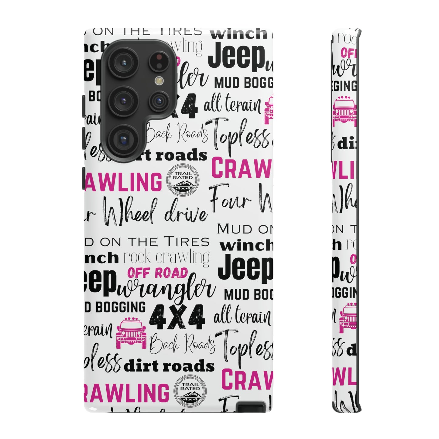 Off Road Subway Art Splash of Pink Protective Phone Case for Iphone, Samsung and Google Phones