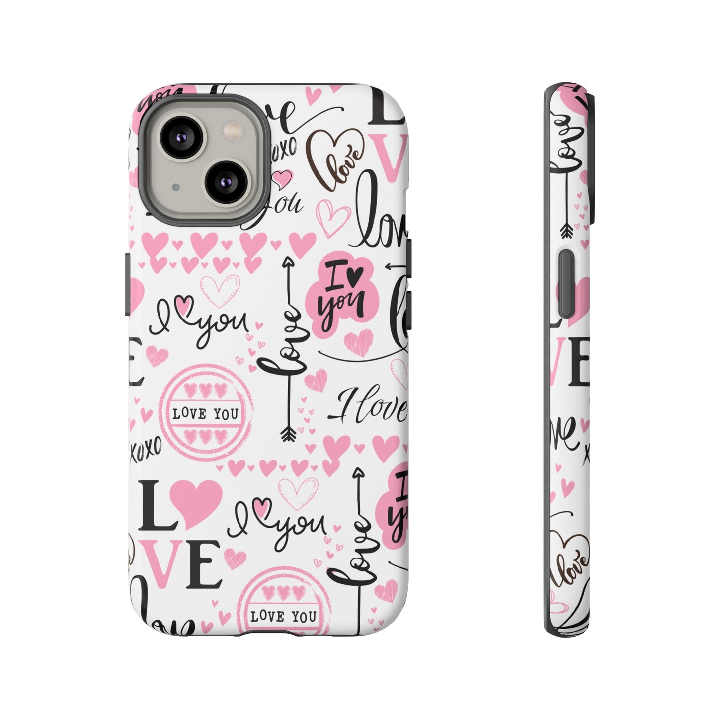 Valentine Love Pink Protective Phone Case for Iphone, Samsung and Google Devices