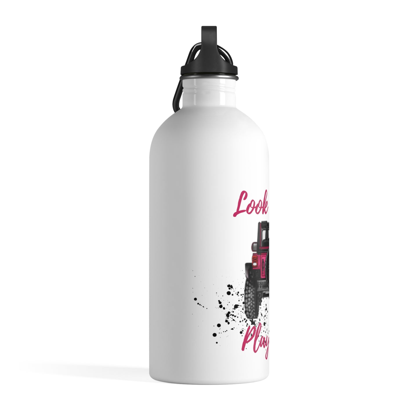 Look Pretty Play Dirty Pink Stainless Steel Water Bottle