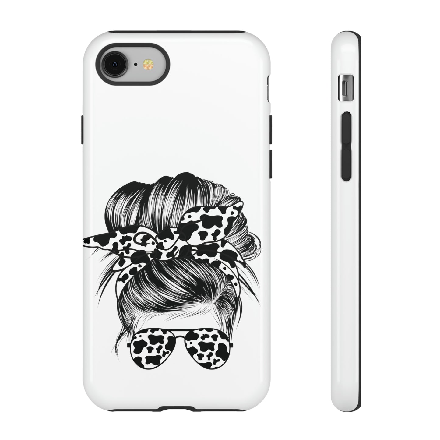 Cow Print Woman Mom Wife Protective Phone Case for Iphone, Samsung and Google Phones