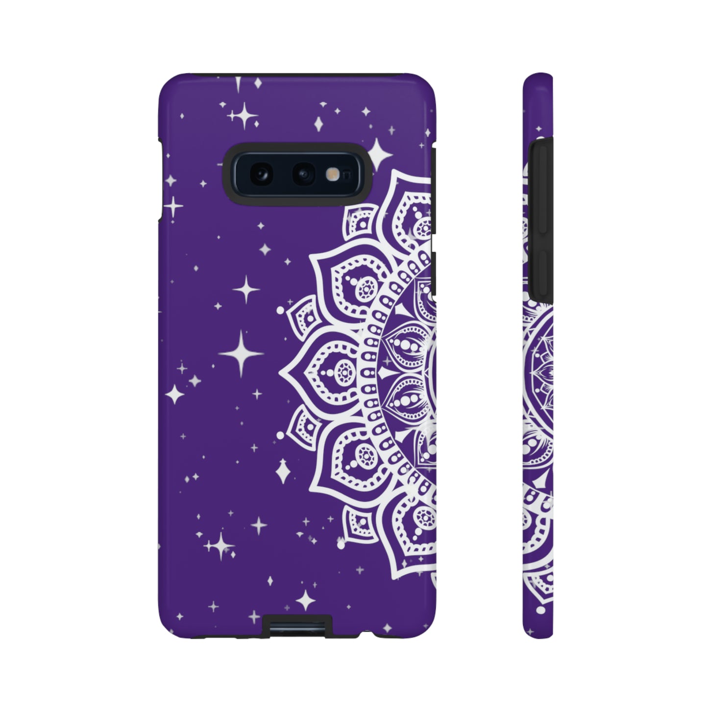 Purple mandala protective phone case for iPhone, Samsung and Google