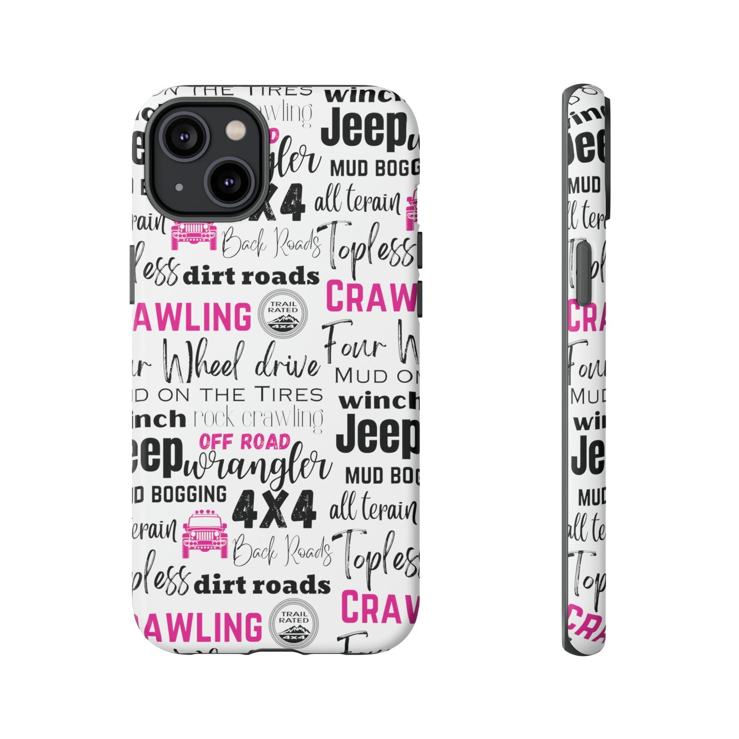 Off Road Subway Art Splash of Pink Protective Phone Case for Iphone, Samsung and Google Phones