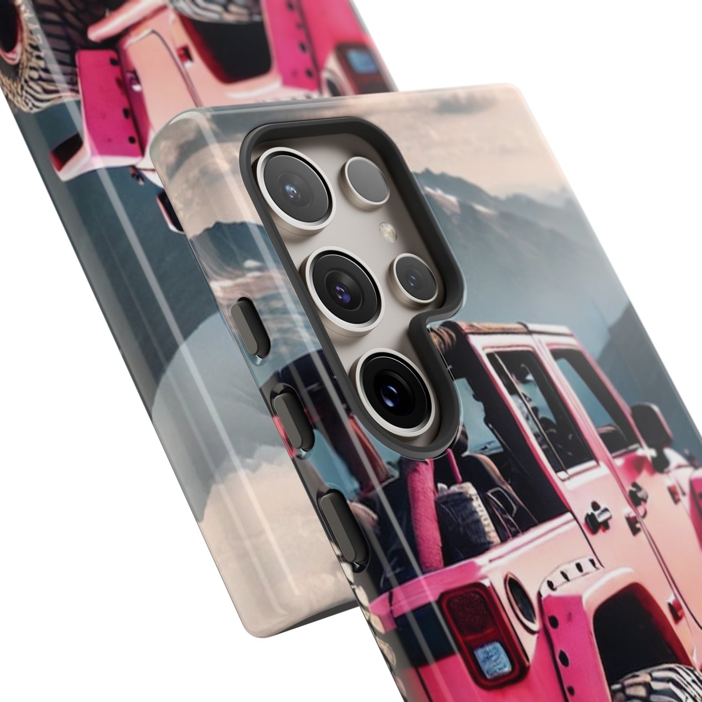 Pink Jeep Protective Phone Case