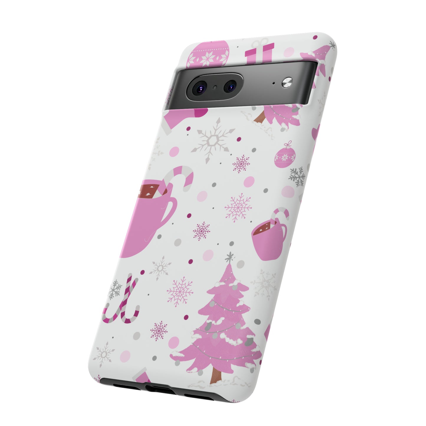 Pink Christmas Protective Case for Iphone, Samsung and