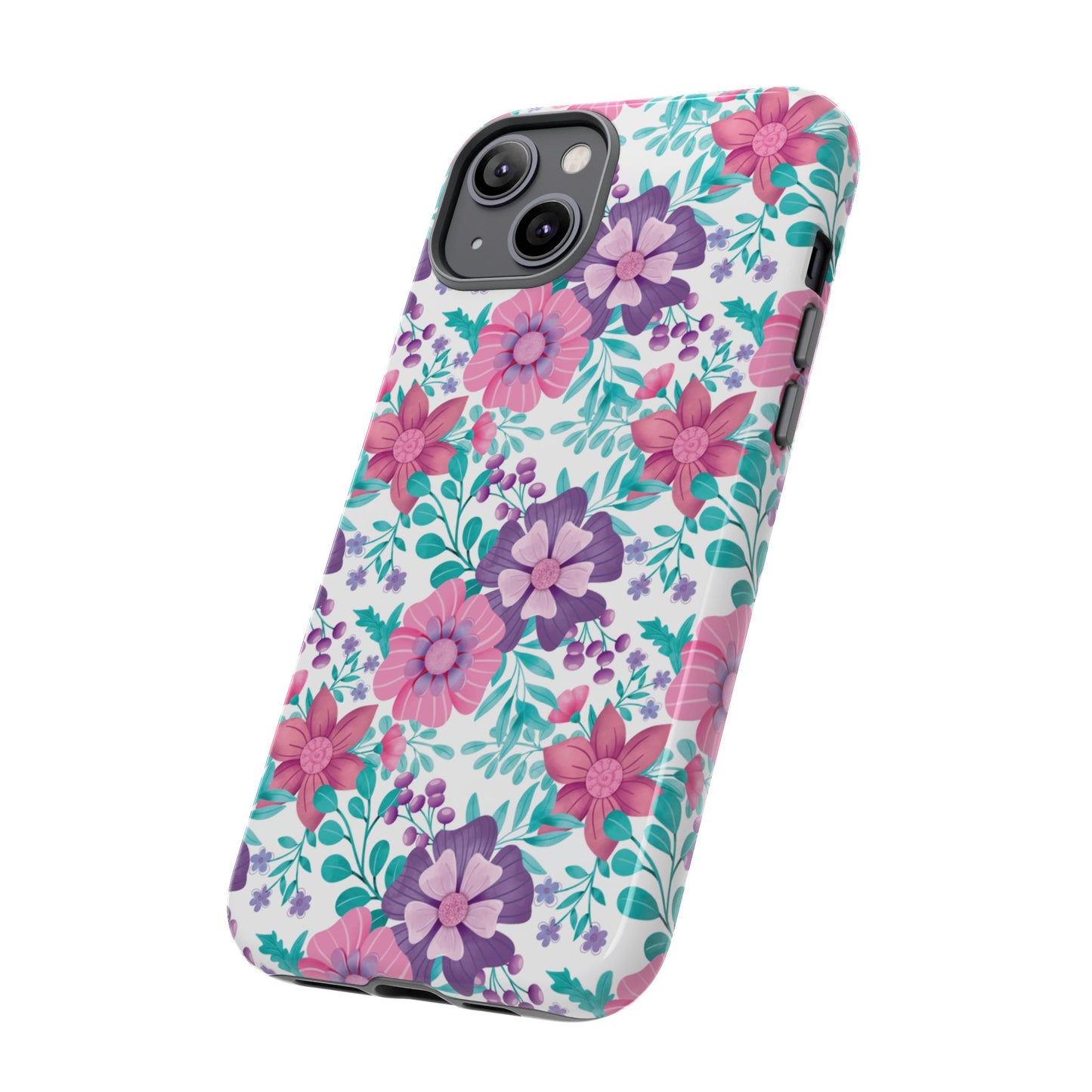 Pastel Flowers Protective Phone Case