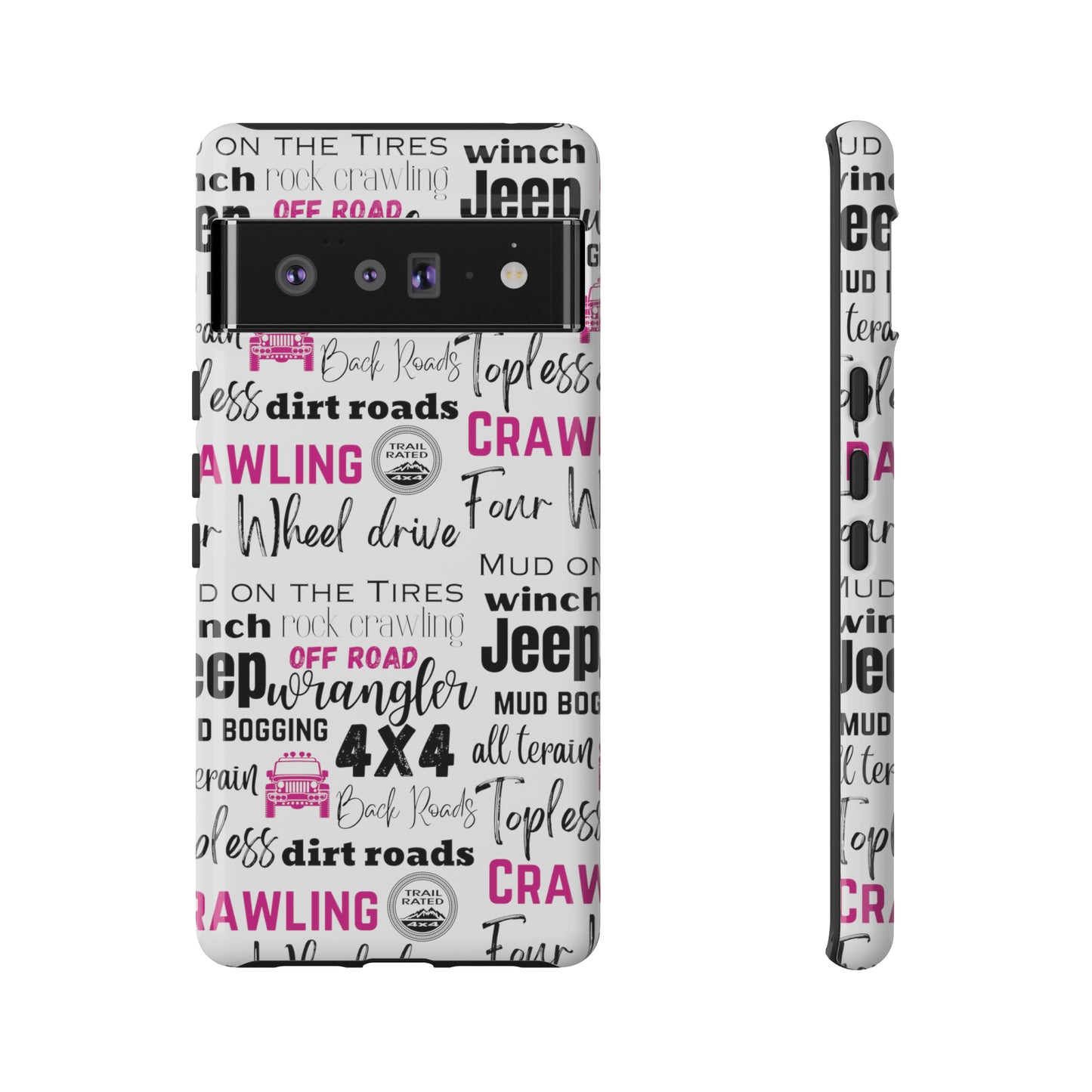 Off Road Subway Art Splash of Pink Protective Phone Case for Iphone, Samsung and Google Phones