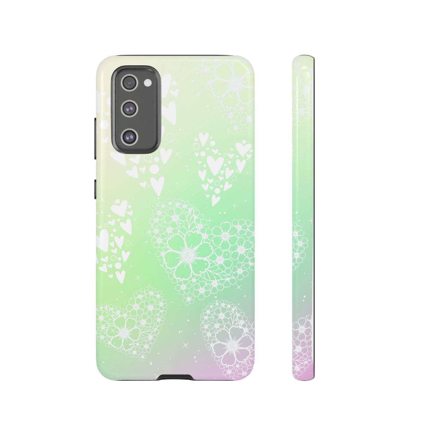 Pastel Heart Ombre Protective Case for Iphone, Google and Samsung