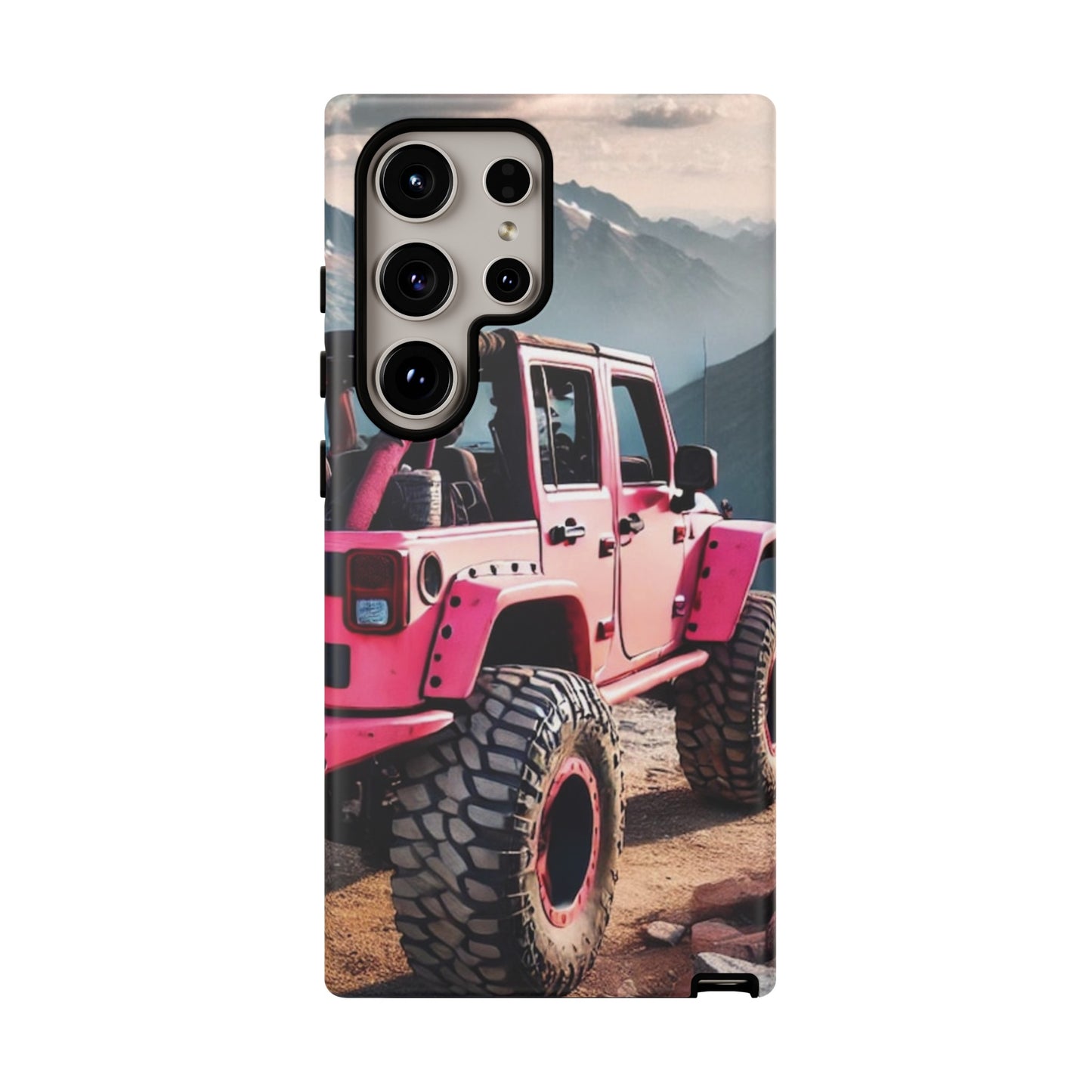 Pink Jeep Protective Phone Case