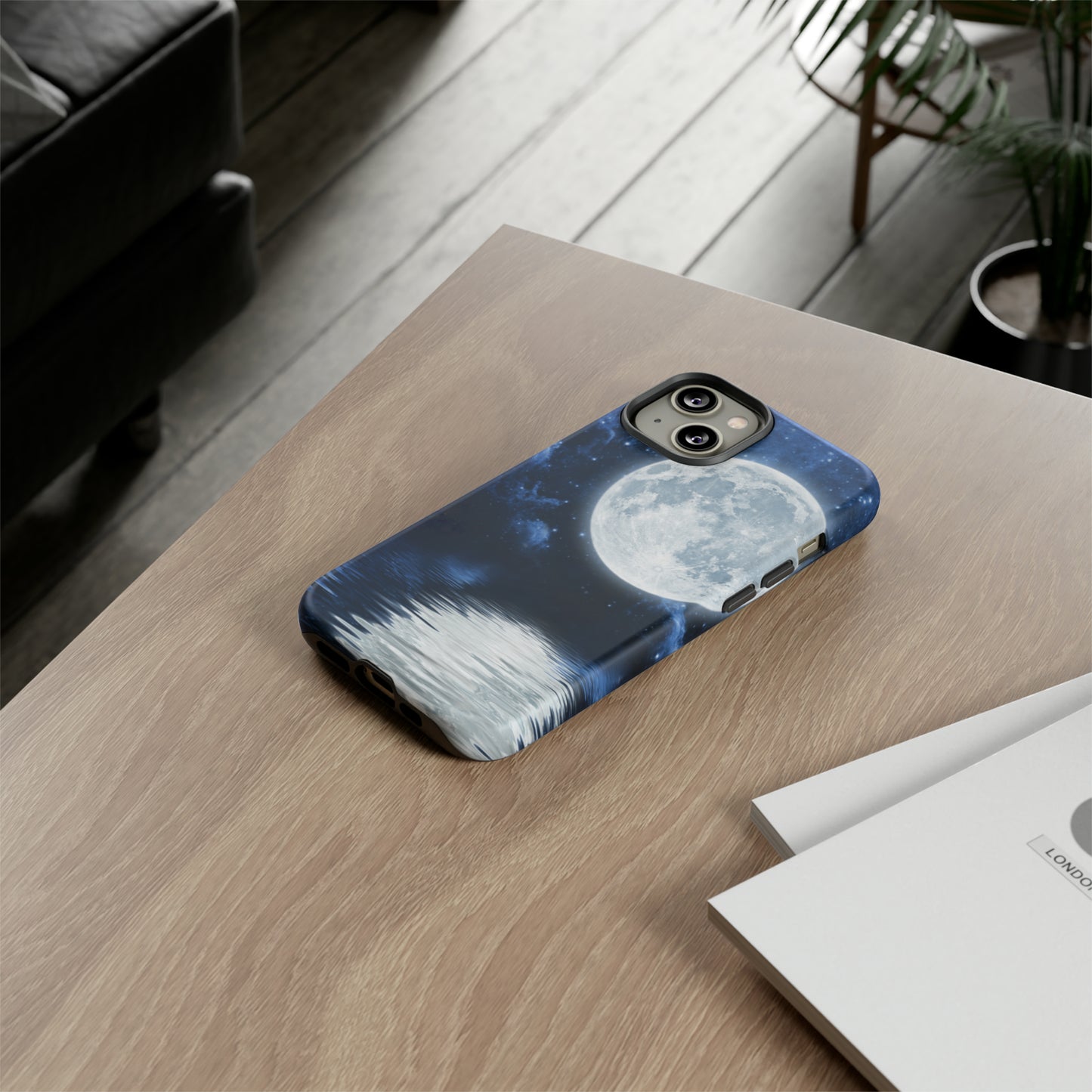 Moon Reflection Protective Phone Case for IPhone, Google and Samsung Phones