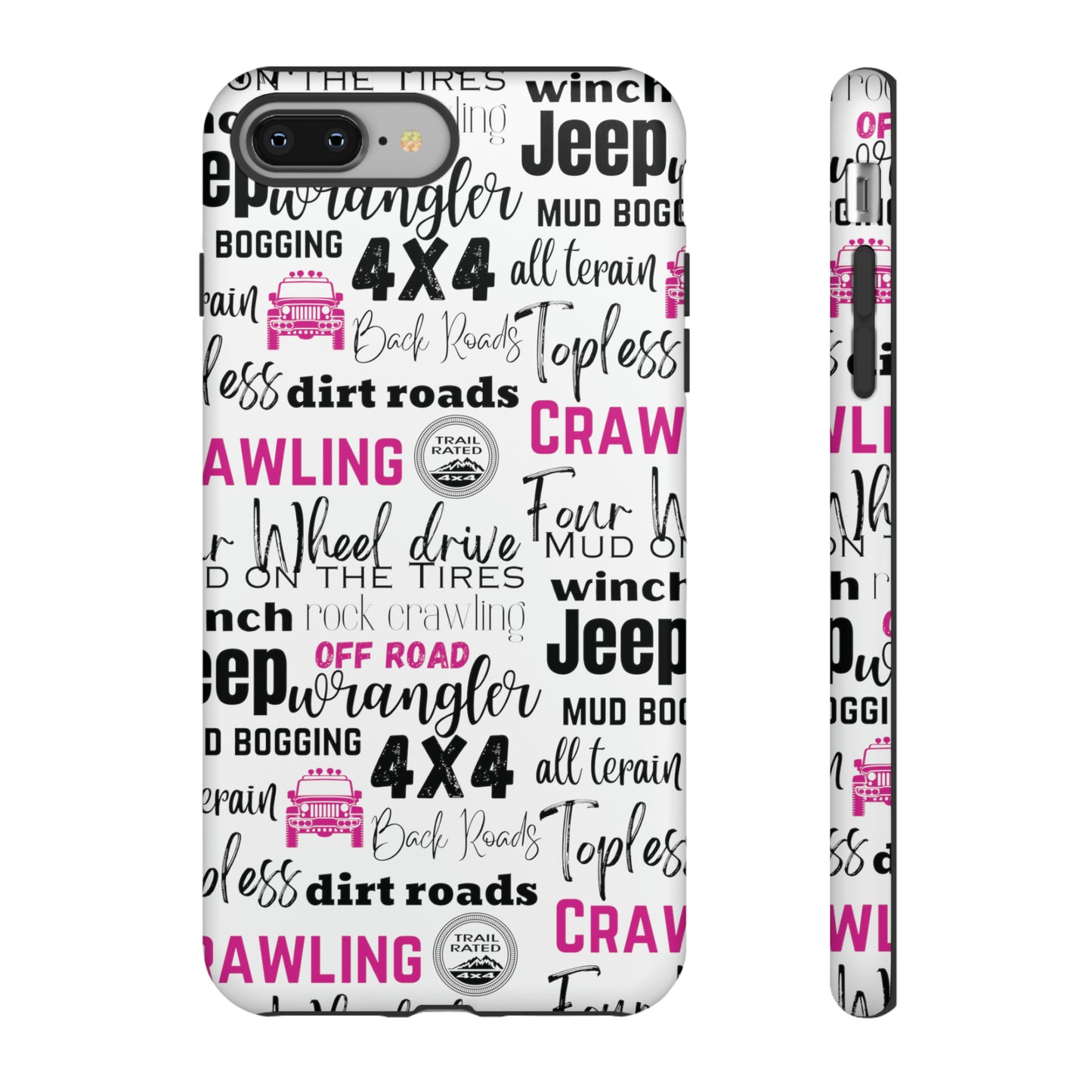 Off Road Subway Art Splash of Pink Protective Phone Case for Iphone, Samsung and Google Phones