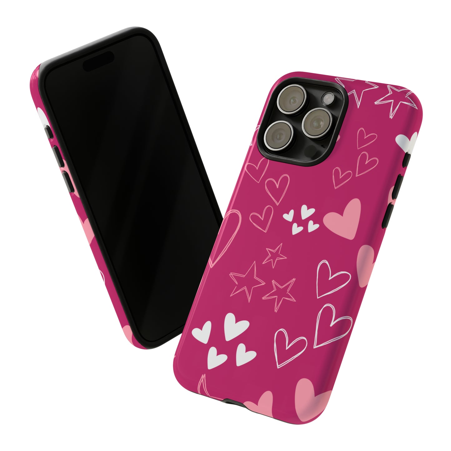 Heart and Stars Protective Case for Google, IPhone and Samsung phones