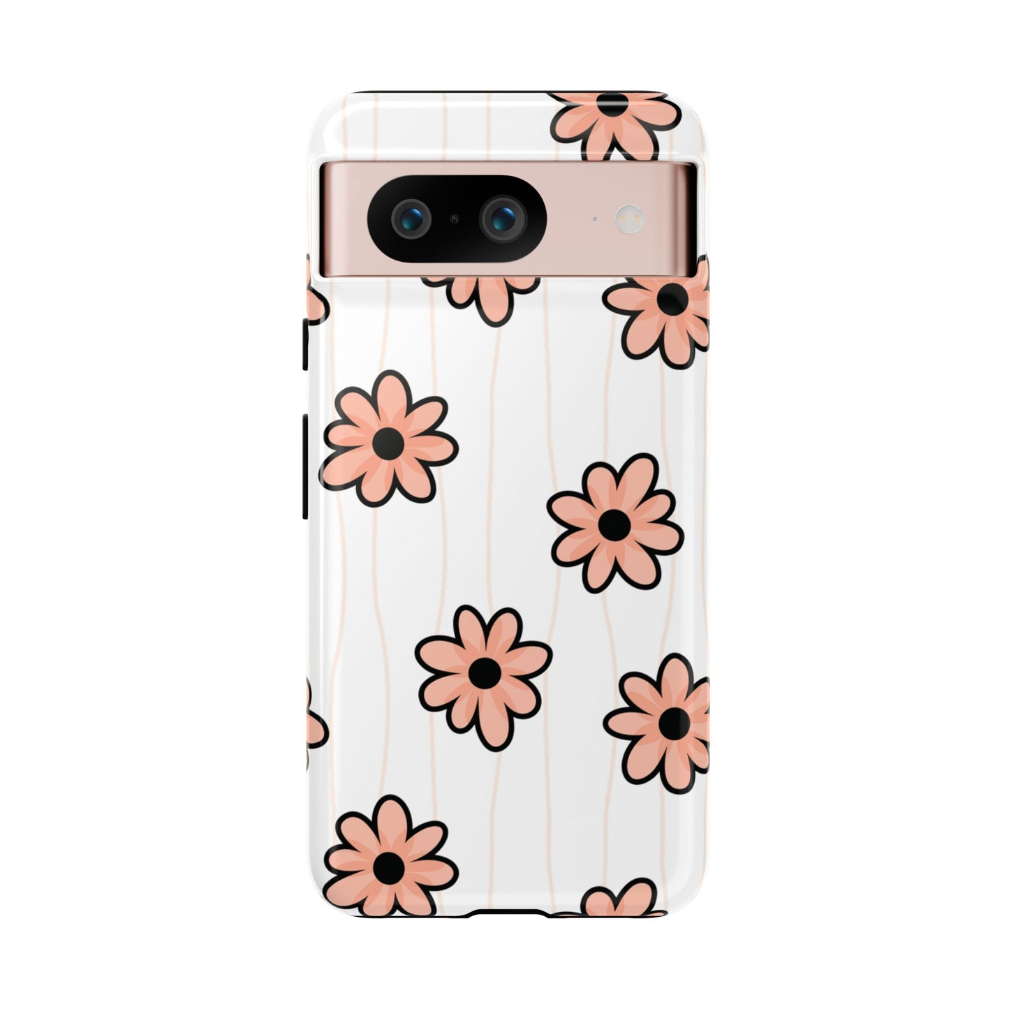 Pink Flowers Protective Phone Case