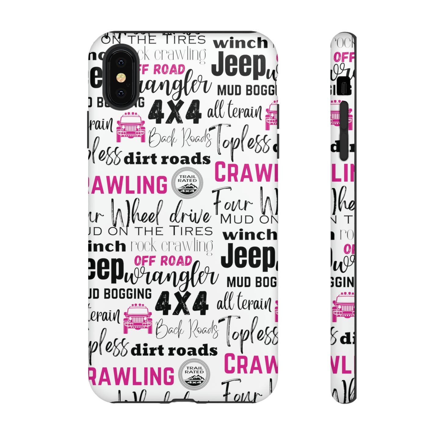 Off Road Subway Art Splash of Pink Protective Phone Case for Iphone, Samsung and Google Phones