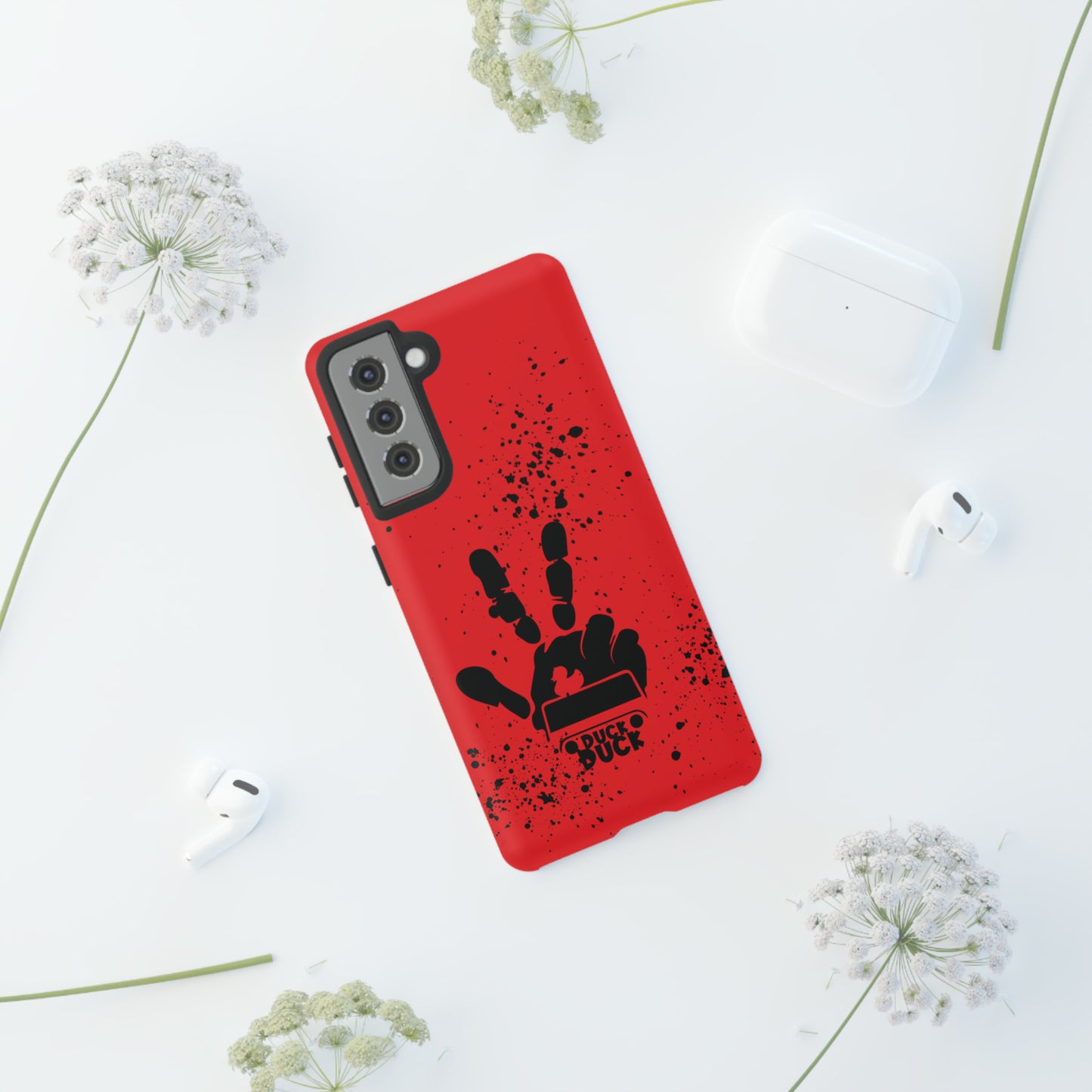 Duck Duck Red Protective Phone Case for IPhone, Samsung and Google Phones