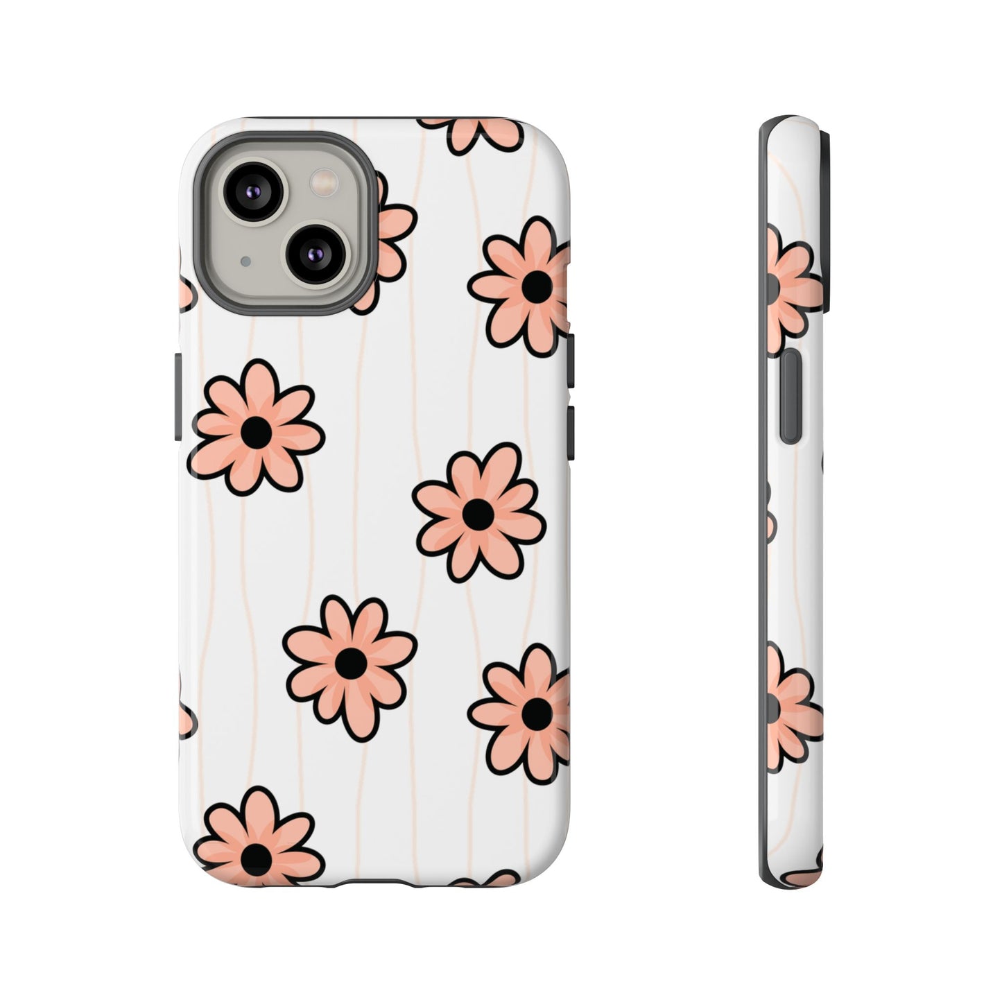 Pink Flowers Protective Phone Case