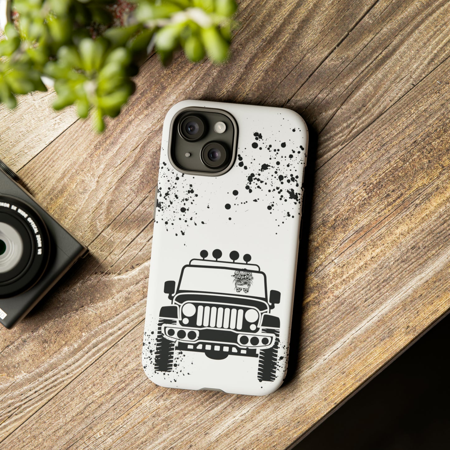 Off Road Girl Cow Print Shades Protective Phone Case for Iphone, Samsung and Google Phones