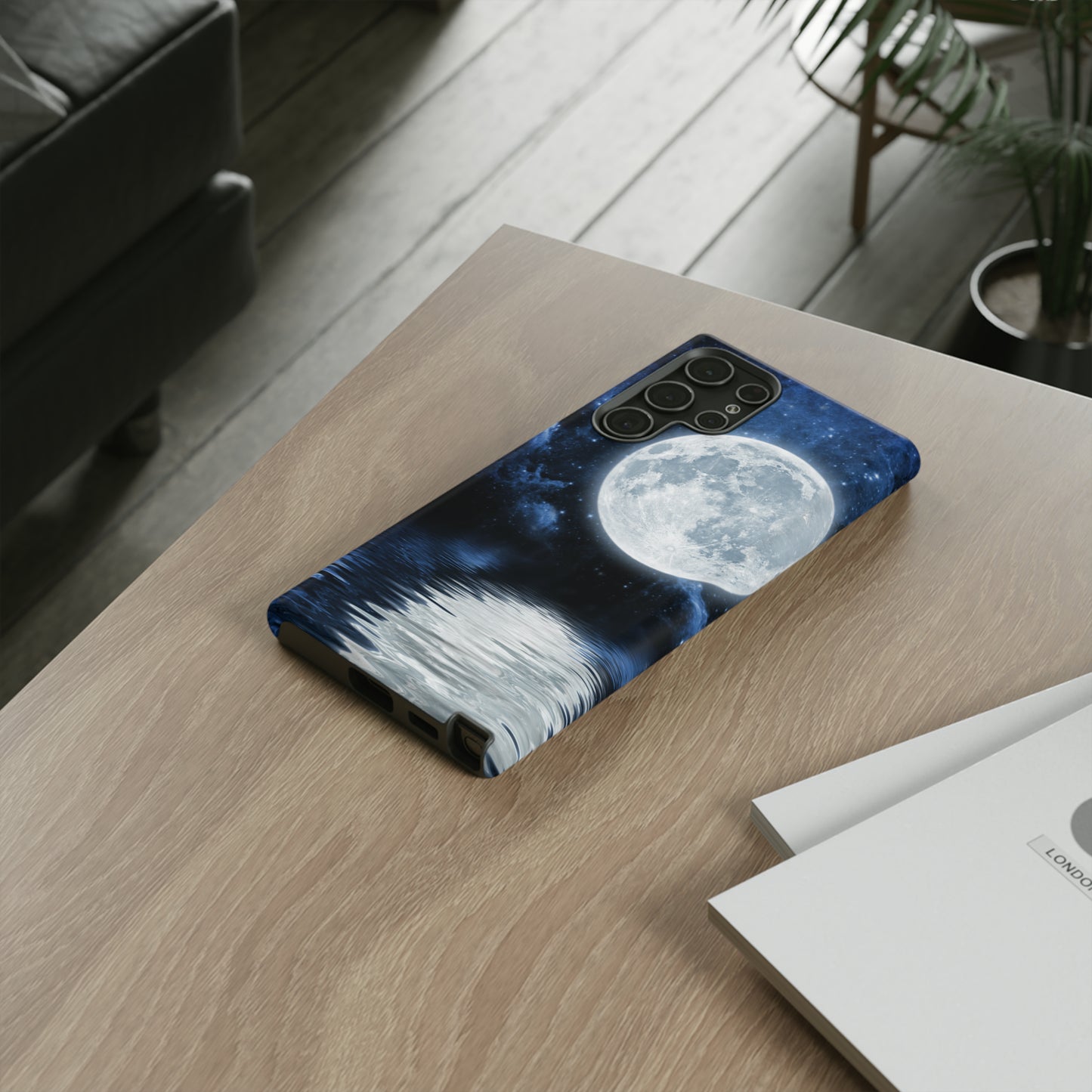 Moon Reflection Protective Phone Case for IPhone, Google and Samsung Phones