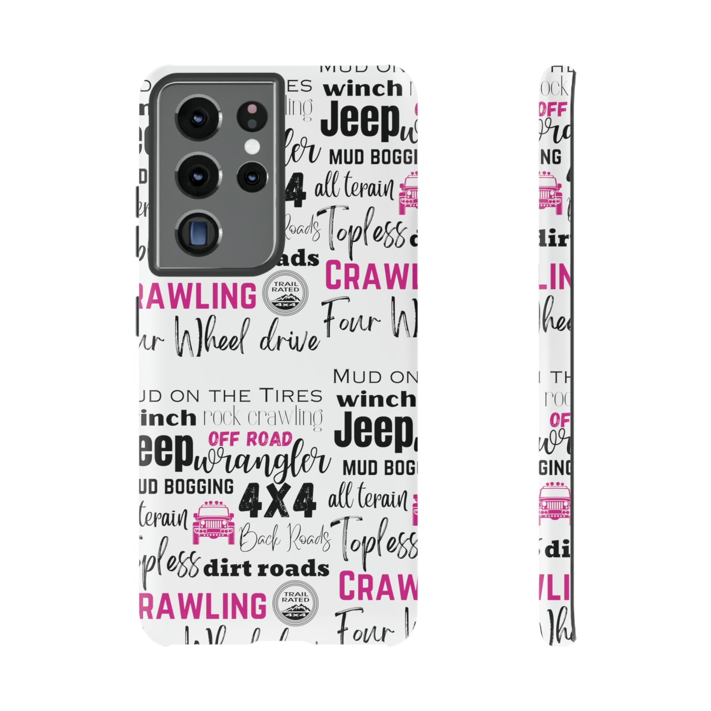 Off Road Subway Art Splash of Pink Protective Phone Case for Iphone, Samsung and Google Phones