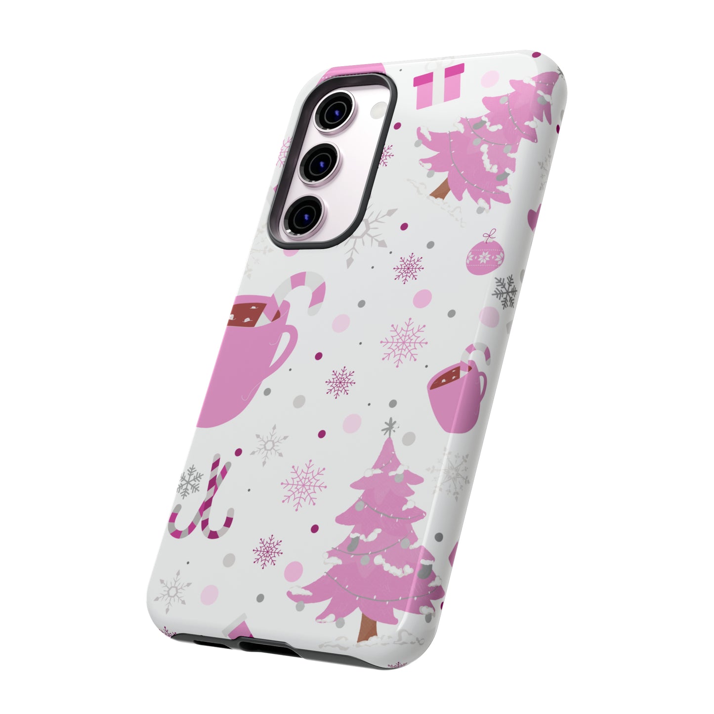 Pink Christmas Protective Case for Iphone, Samsung and