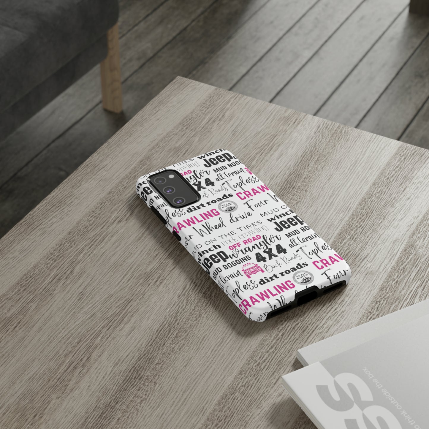 Off Road Subway Art Splash of Pink Protective Phone Case for Iphone, Samsung and Google Phones