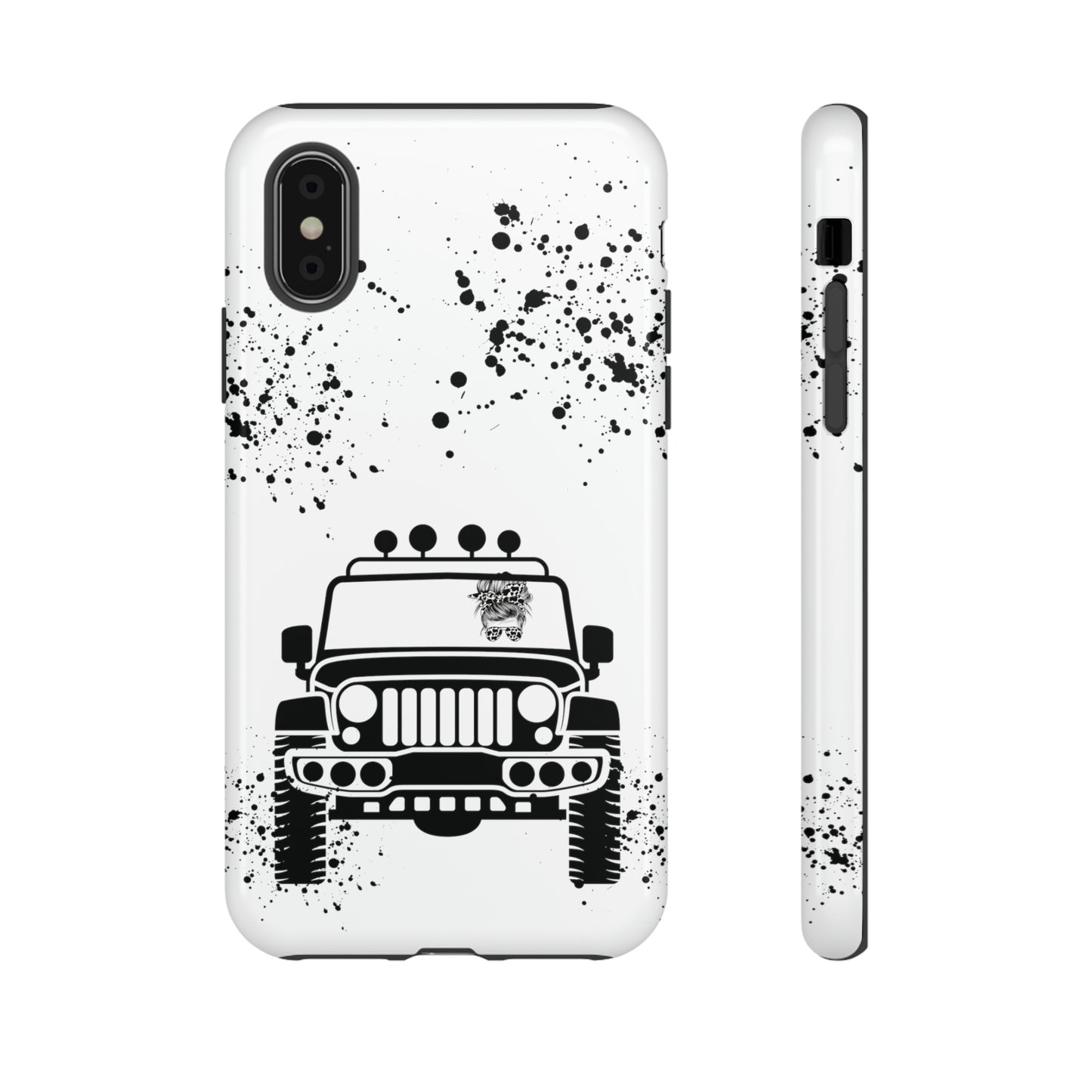 Off Road Girl Cow Print Shades Protective Phone Case for Iphone, Samsung and Google Phones