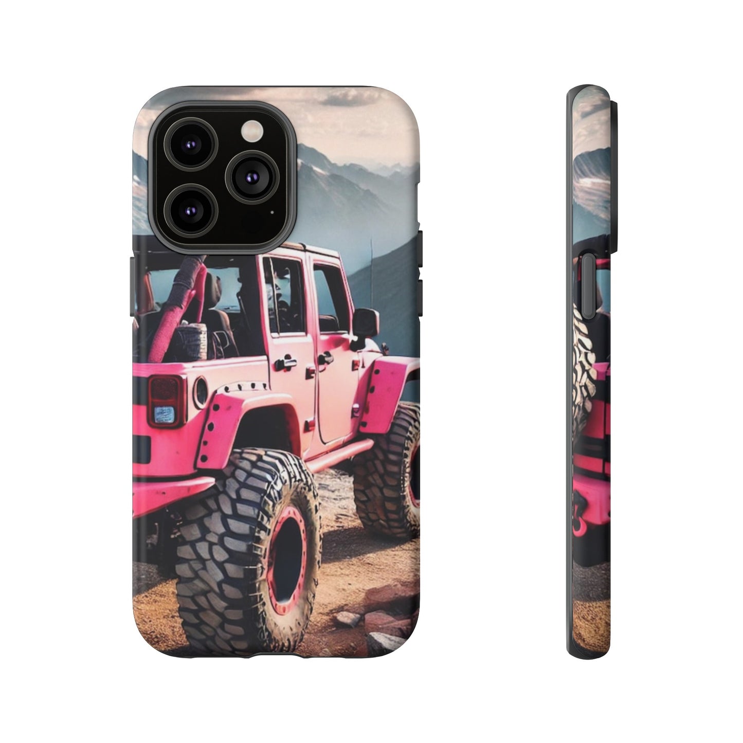 Pink Jeep Protective Phone Case