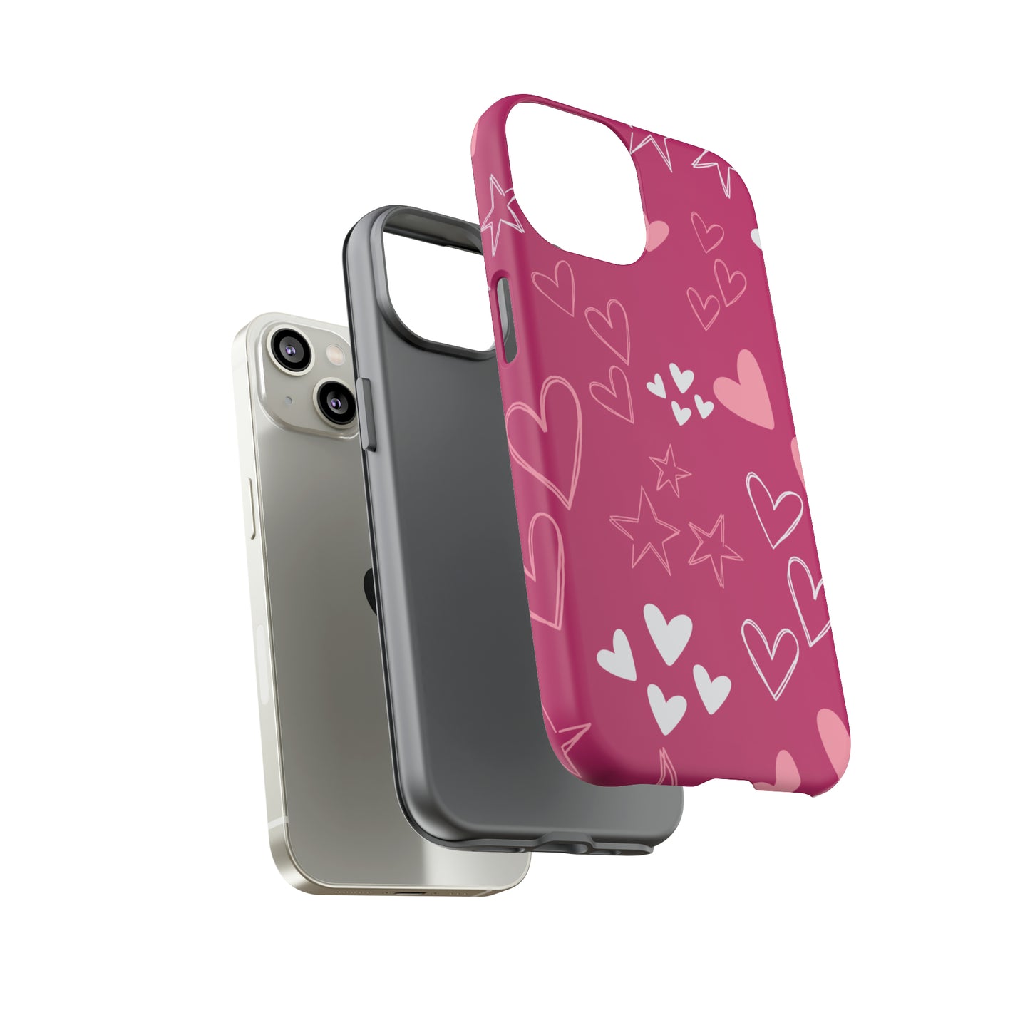 Heart and Stars Protective Case for Google, IPhone and Samsung phones