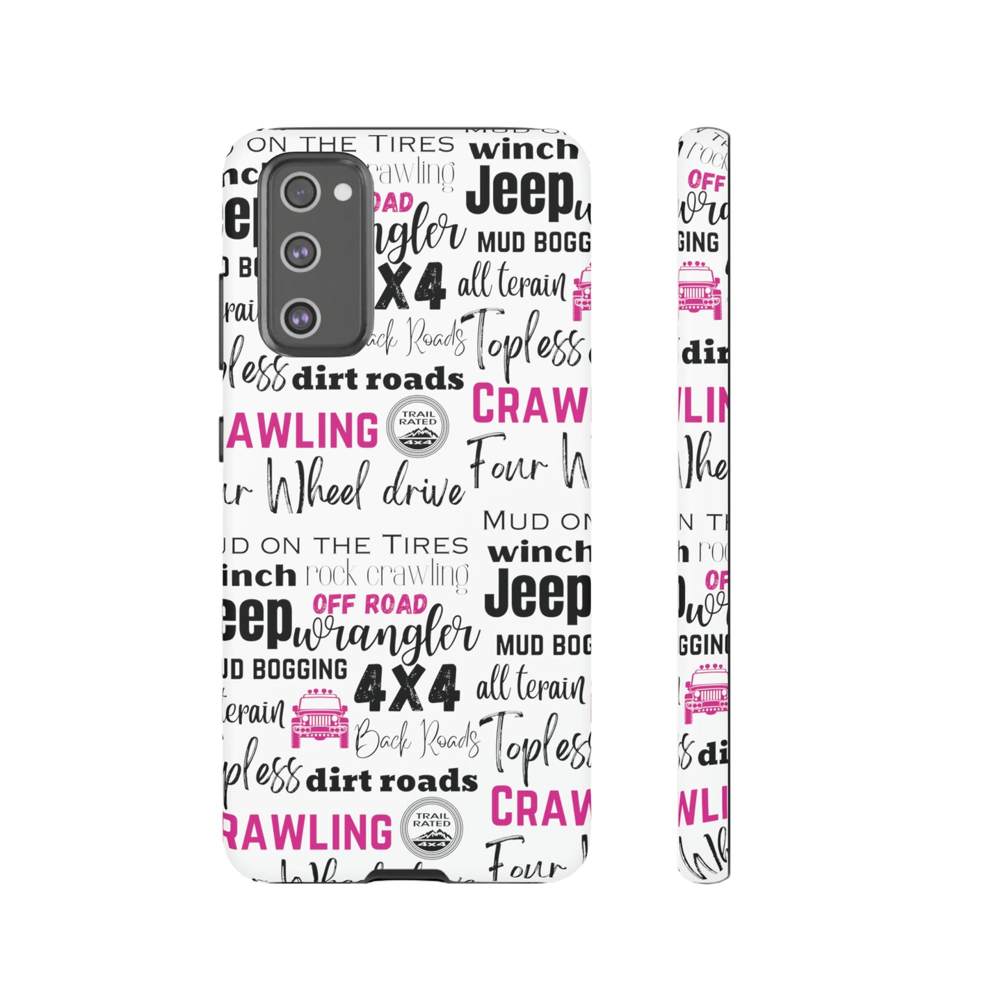 Off Road Subway Art Splash of Pink Protective Phone Case for Iphone, Samsung and Google Phones