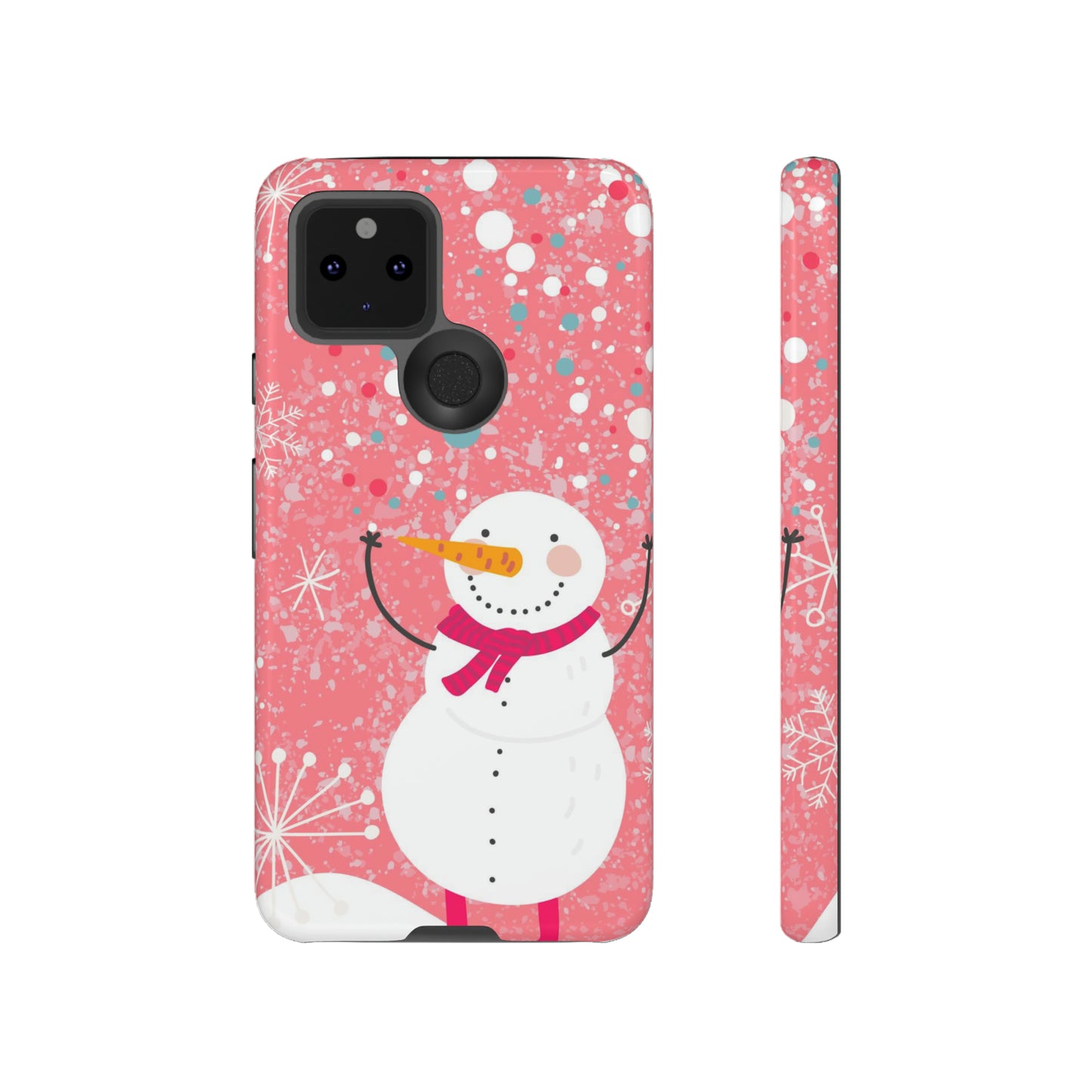 Pink Snowman Protective Case for Iphone, Samsung and a Google phones