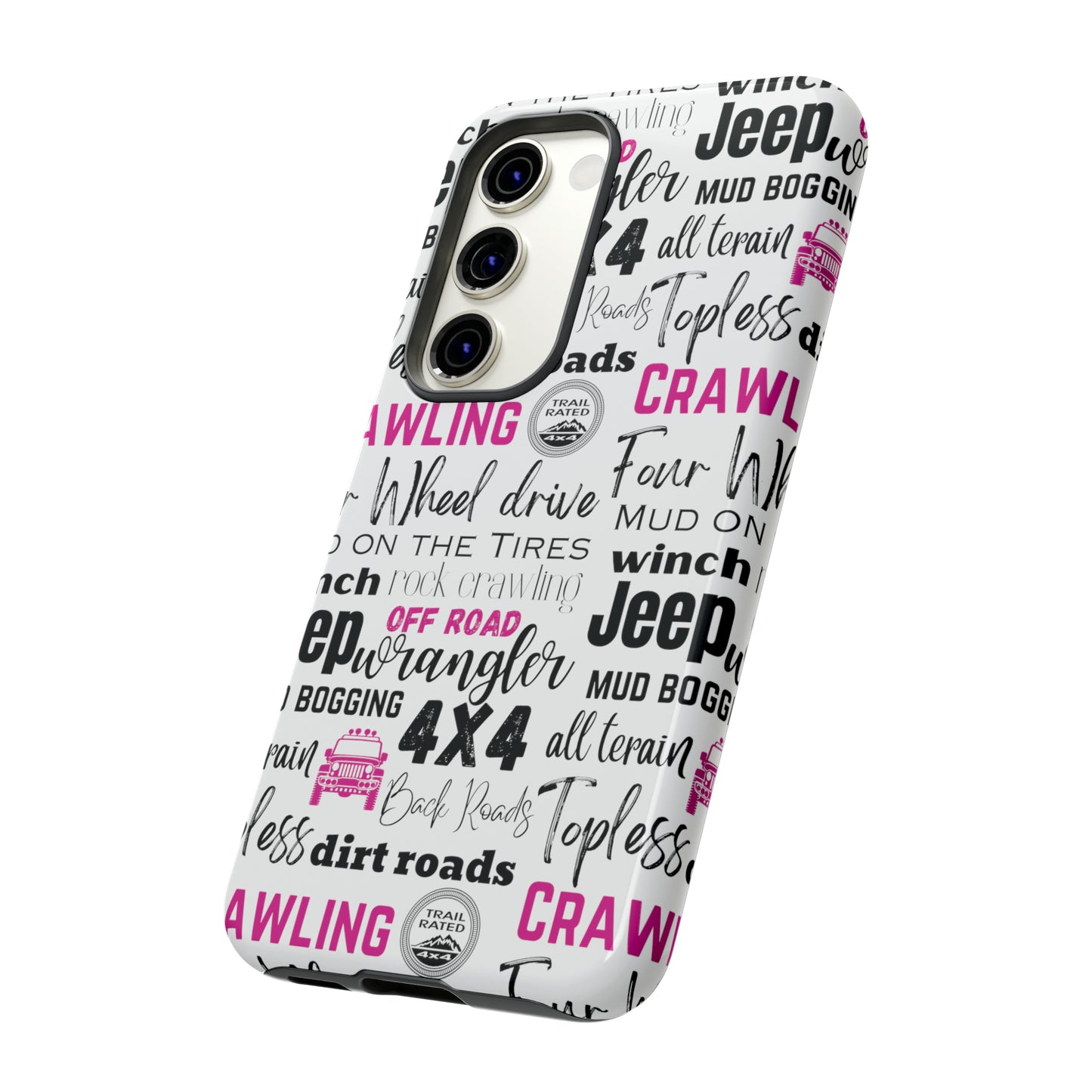 Off Road Subway Art Splash of Pink Protective Phone Case for Iphone, Samsung and Google Phones