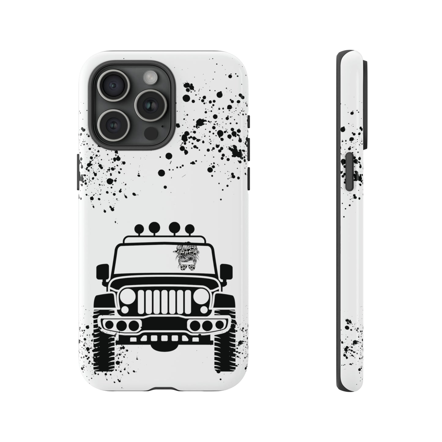 Off Road Girl Cow Print Shades Protective Phone Case for Iphone, Samsung and Google Phones