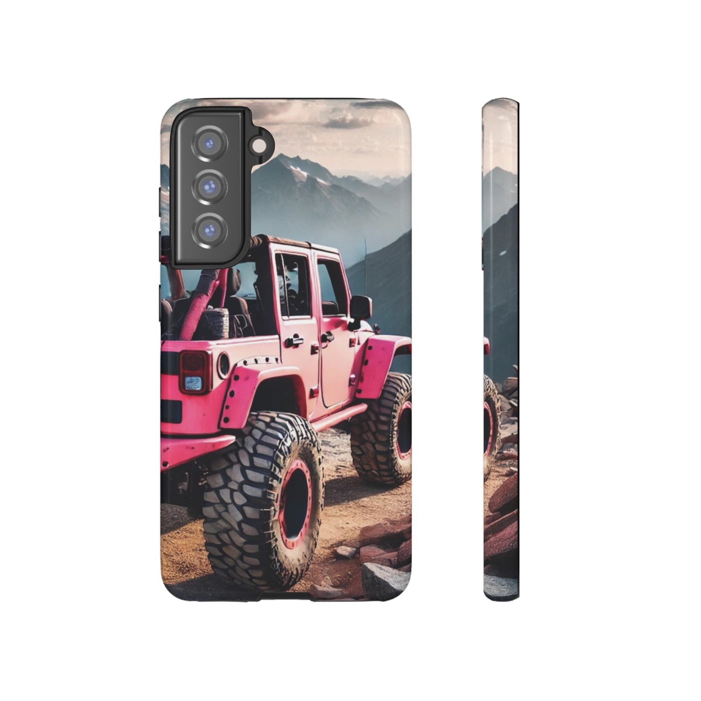 Pink Jeep Protective Phone Case