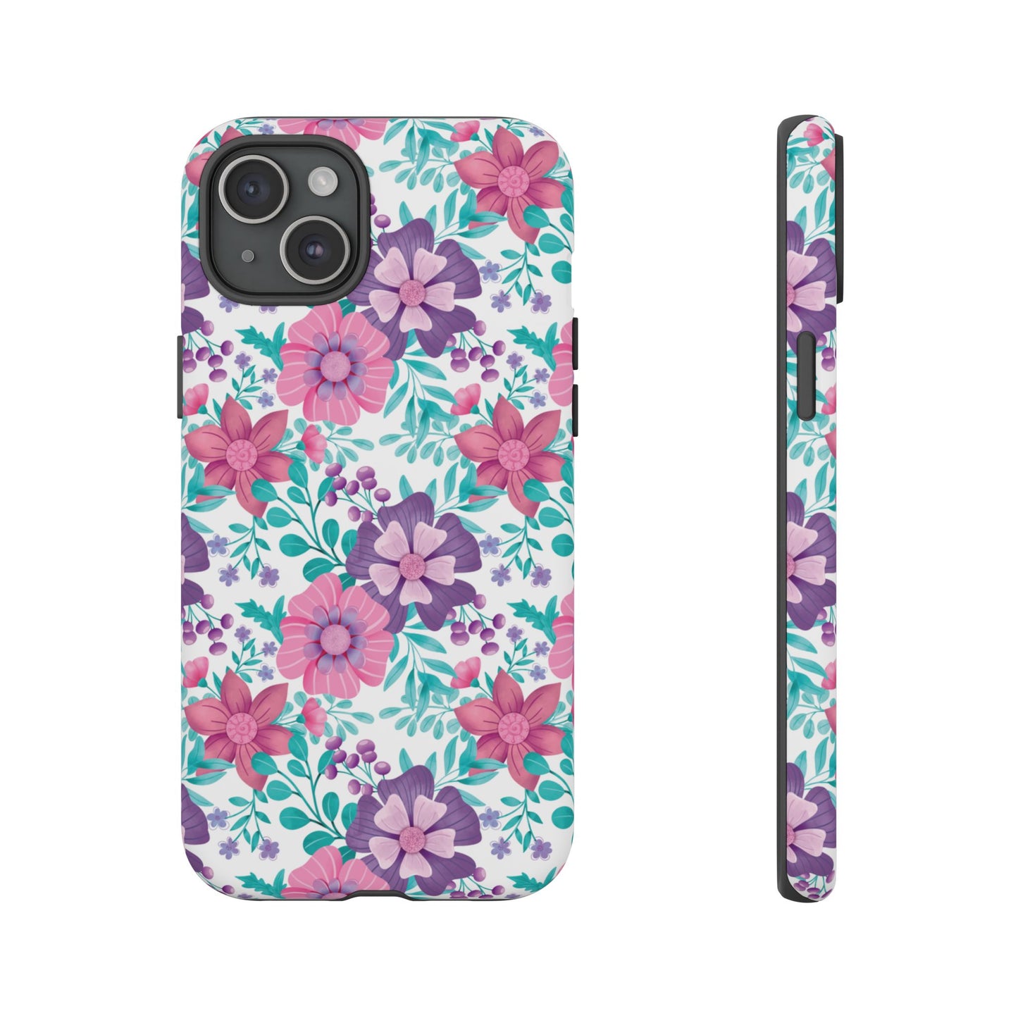 Pastel Flowers Protective Phone Case