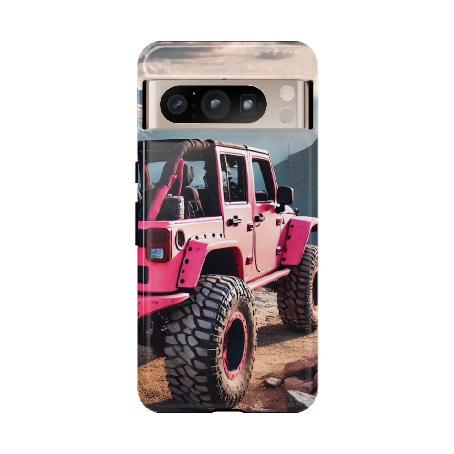 Pink Jeep Protective Phone Case