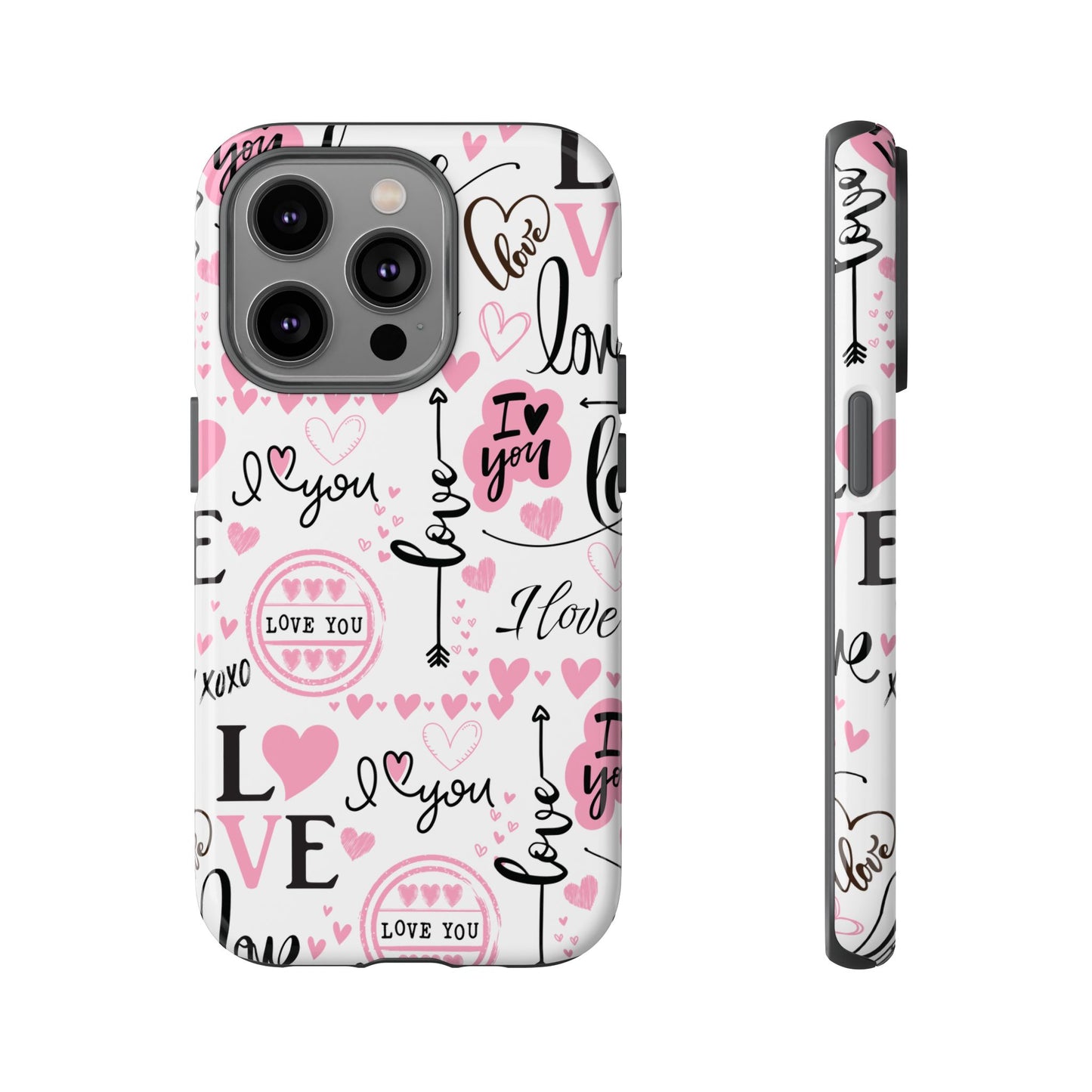 Valentine Love Pink Protective Phone Case for Iphone, Samsung and Google Devices