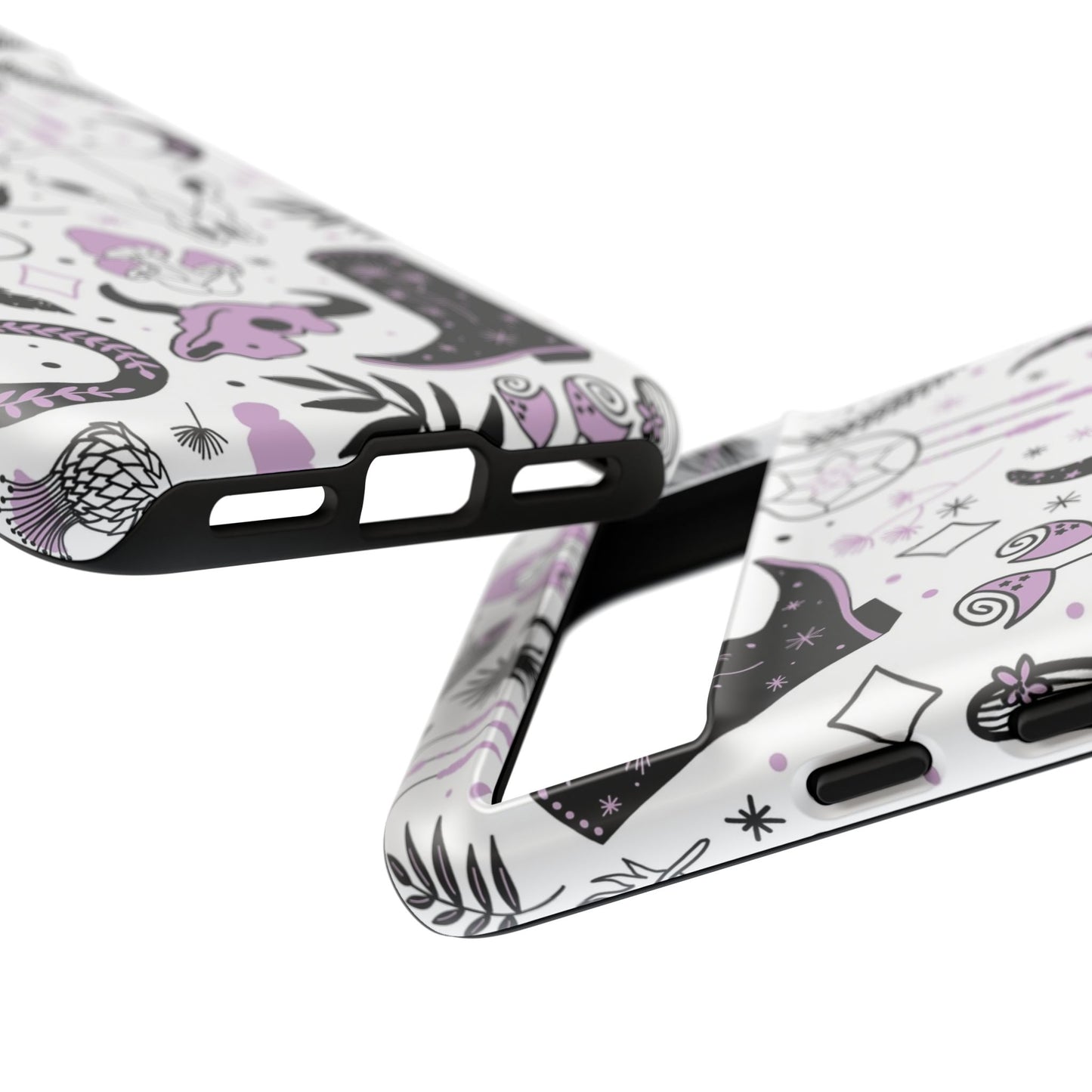 Purple and Black Western Protective Drop Proof Case Iphone, Samsung and Google phones