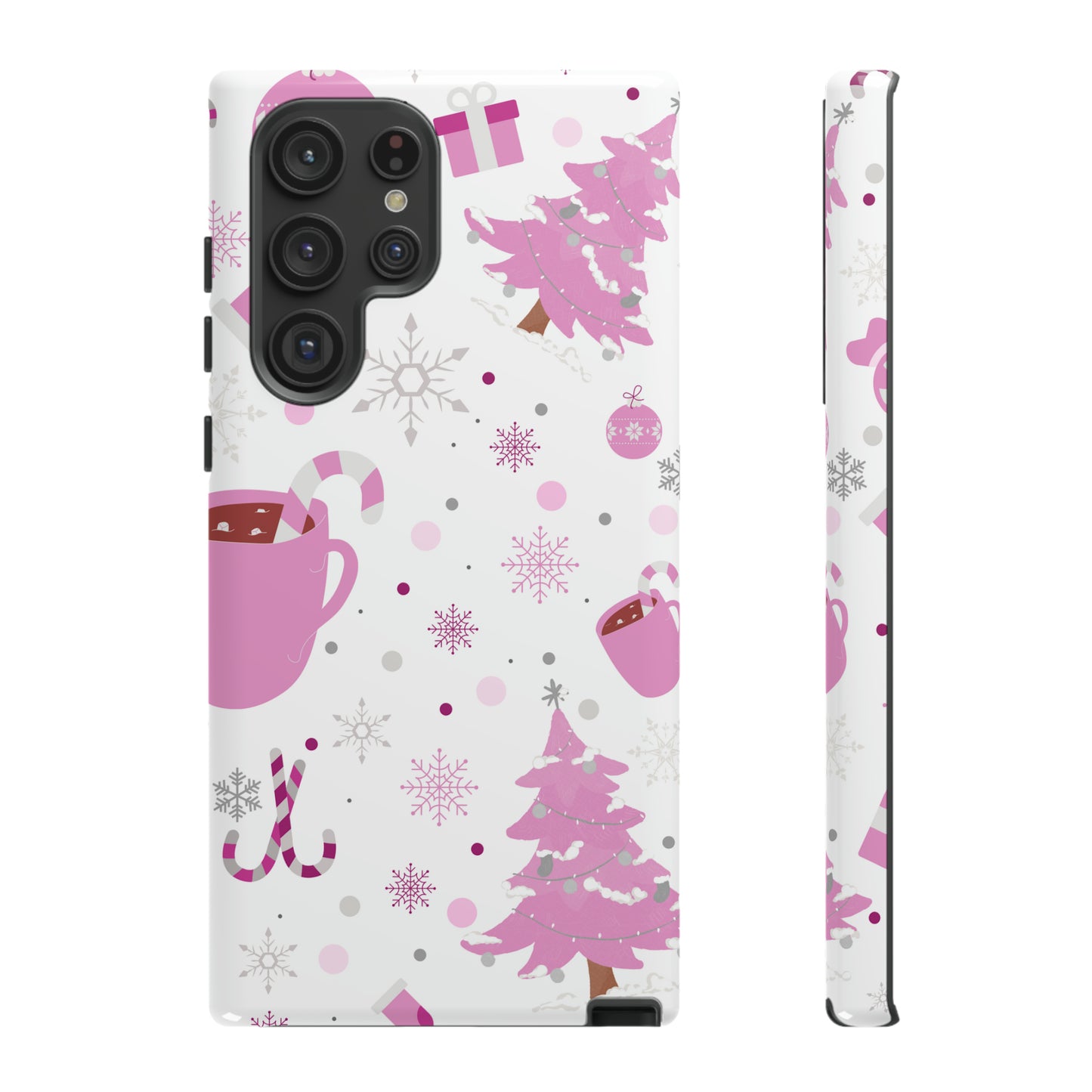 Pink Christmas Protective Case for Iphone, Samsung and