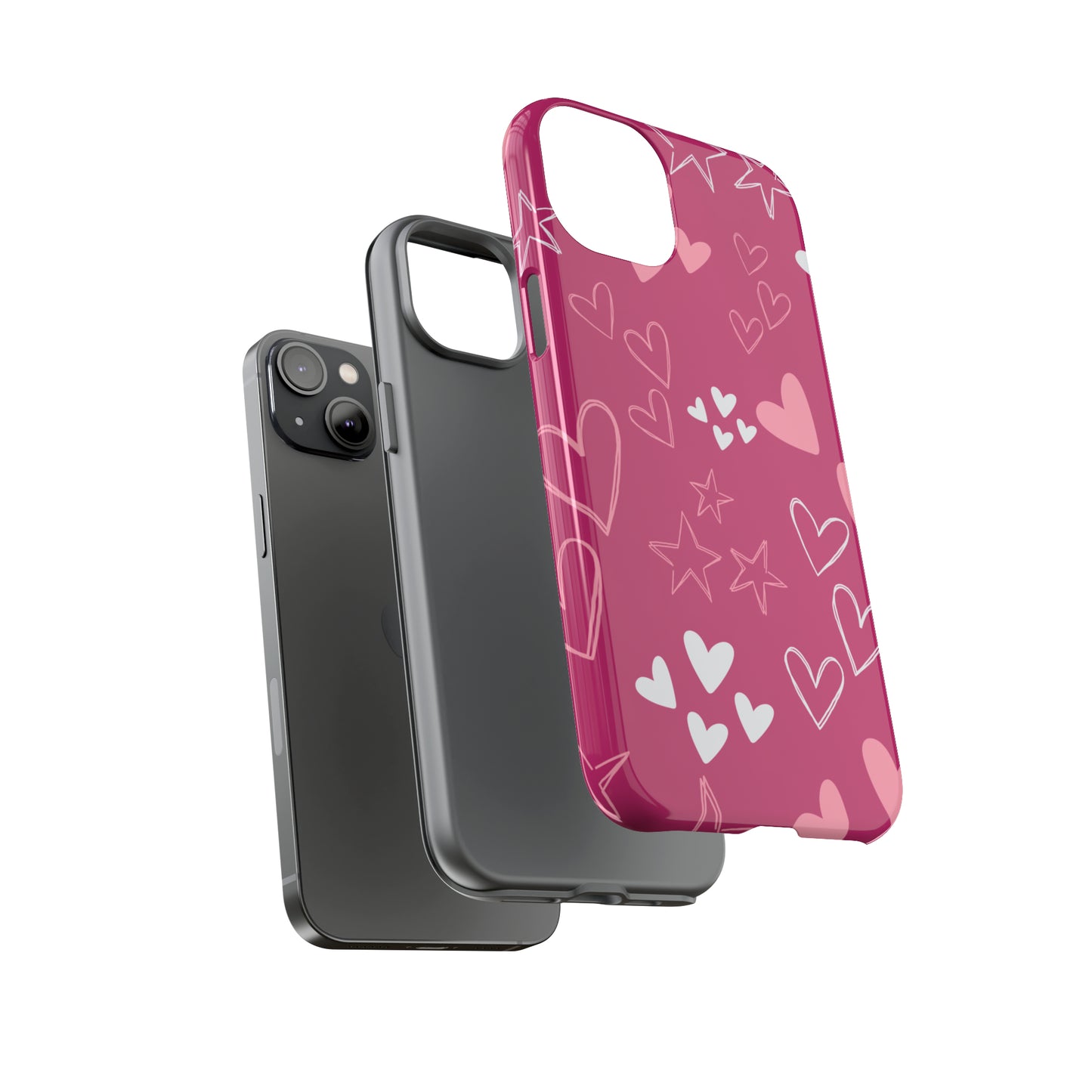 Heart and Stars Protective Case for Google, IPhone and Samsung phones