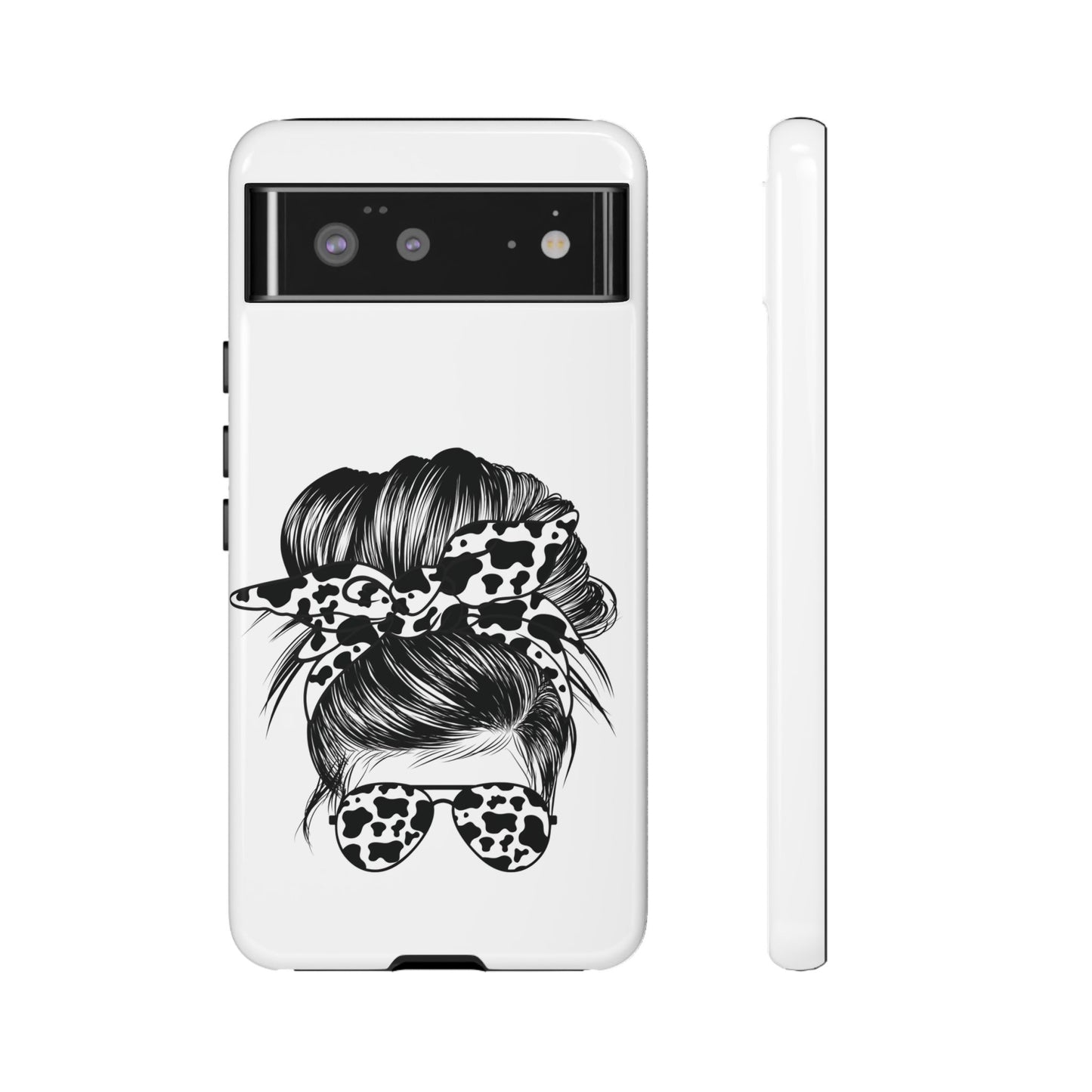 Cow Print Woman Mom Wife Protective Phone Case for Iphone, Samsung and Google Phones