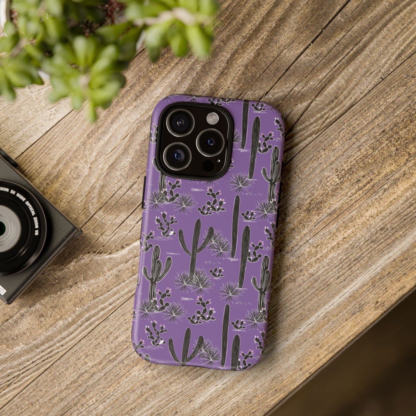 Purple Cactus Love Phone Case