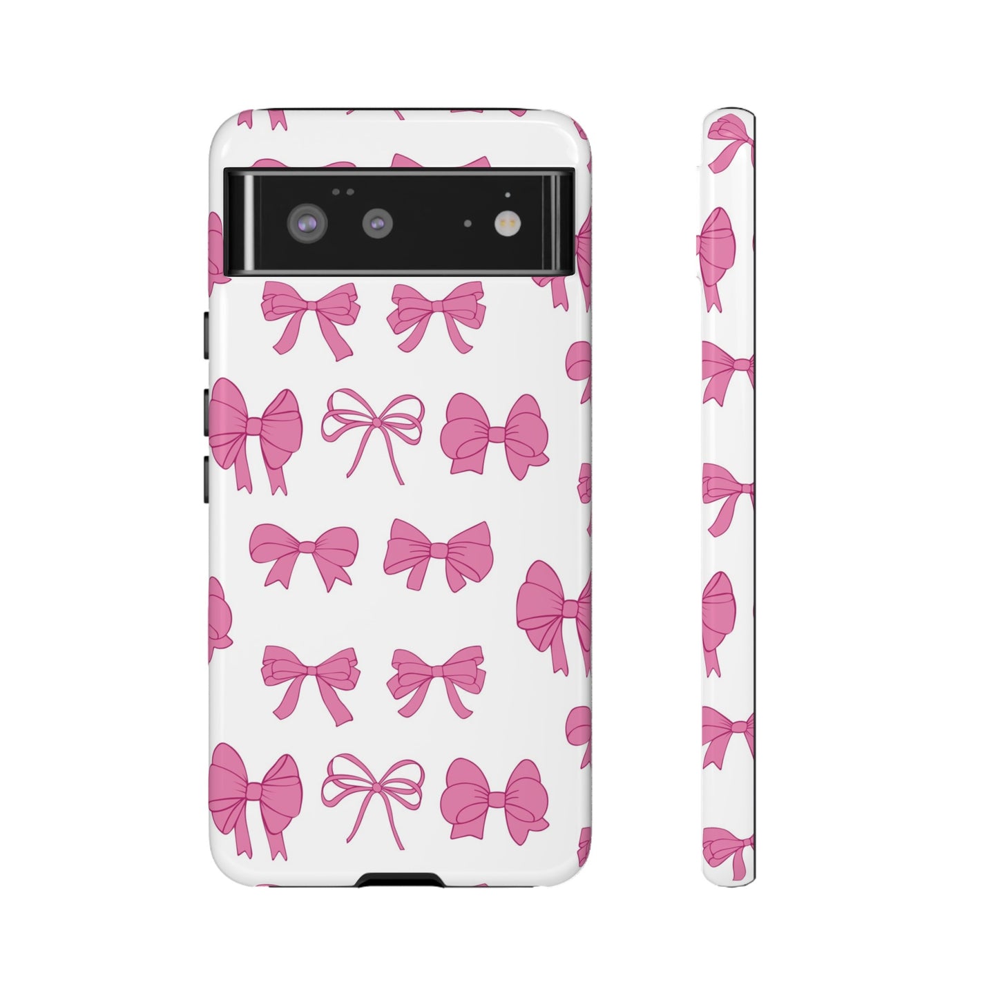 Pink Bows Protective Phone Case for Iphone, Samsung and Google Phones