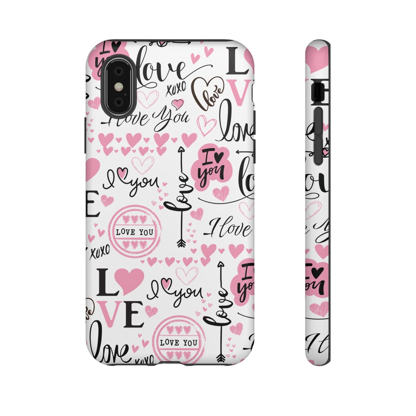 Valentine Love Pink Protective Phone Case for Iphone, Samsung and Google Devices