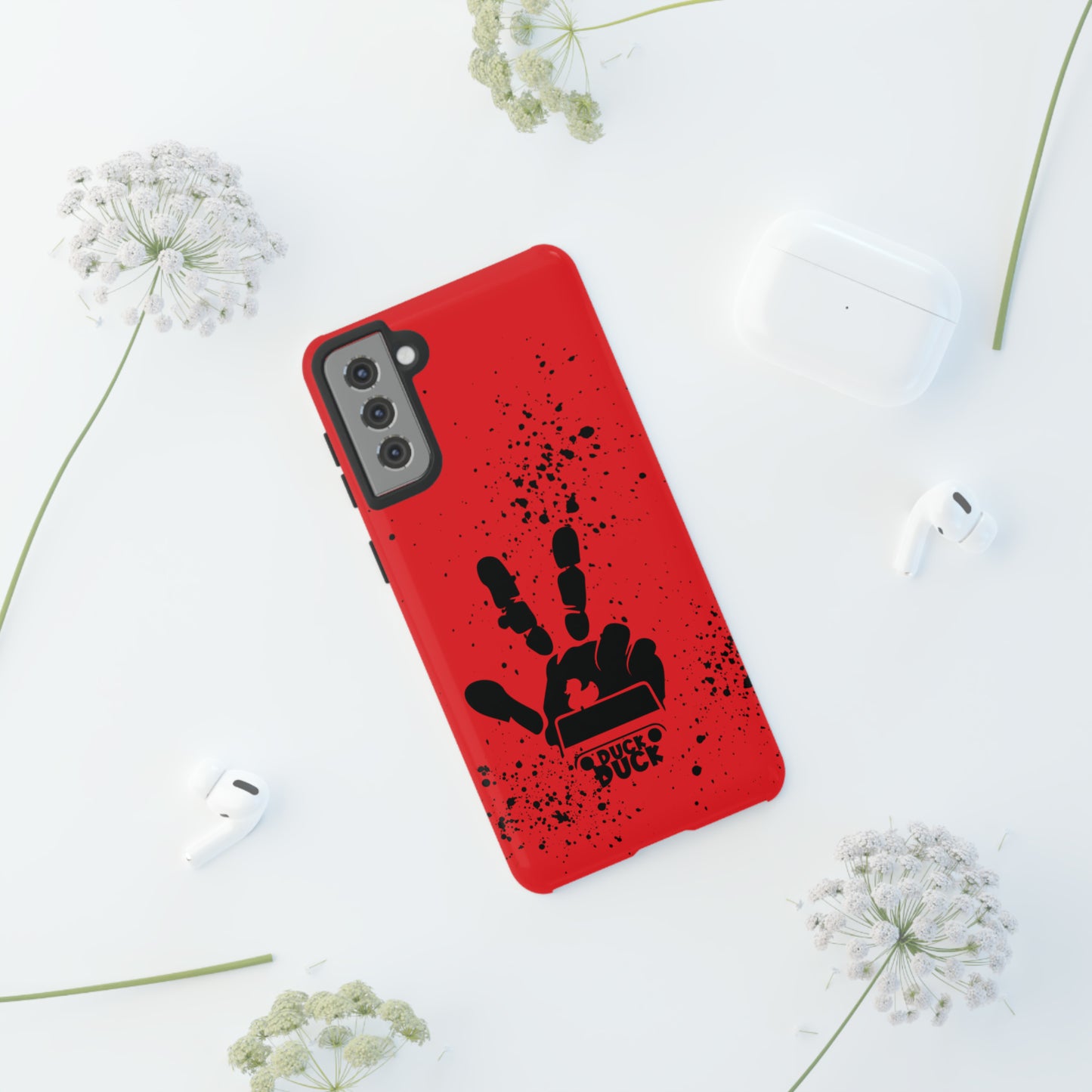 Duck Duck Red Protective Phone Case for IPhone, Samsung and Google Phones