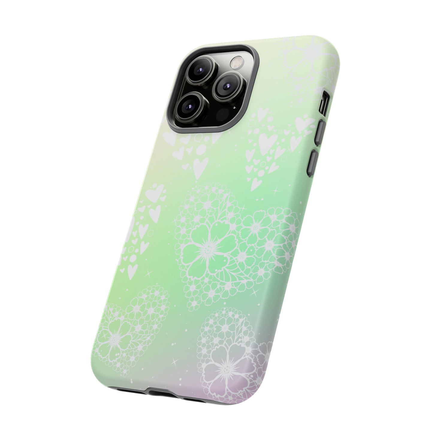 Pastel Heart Ombre Protective Case for Iphone, Google and Samsung