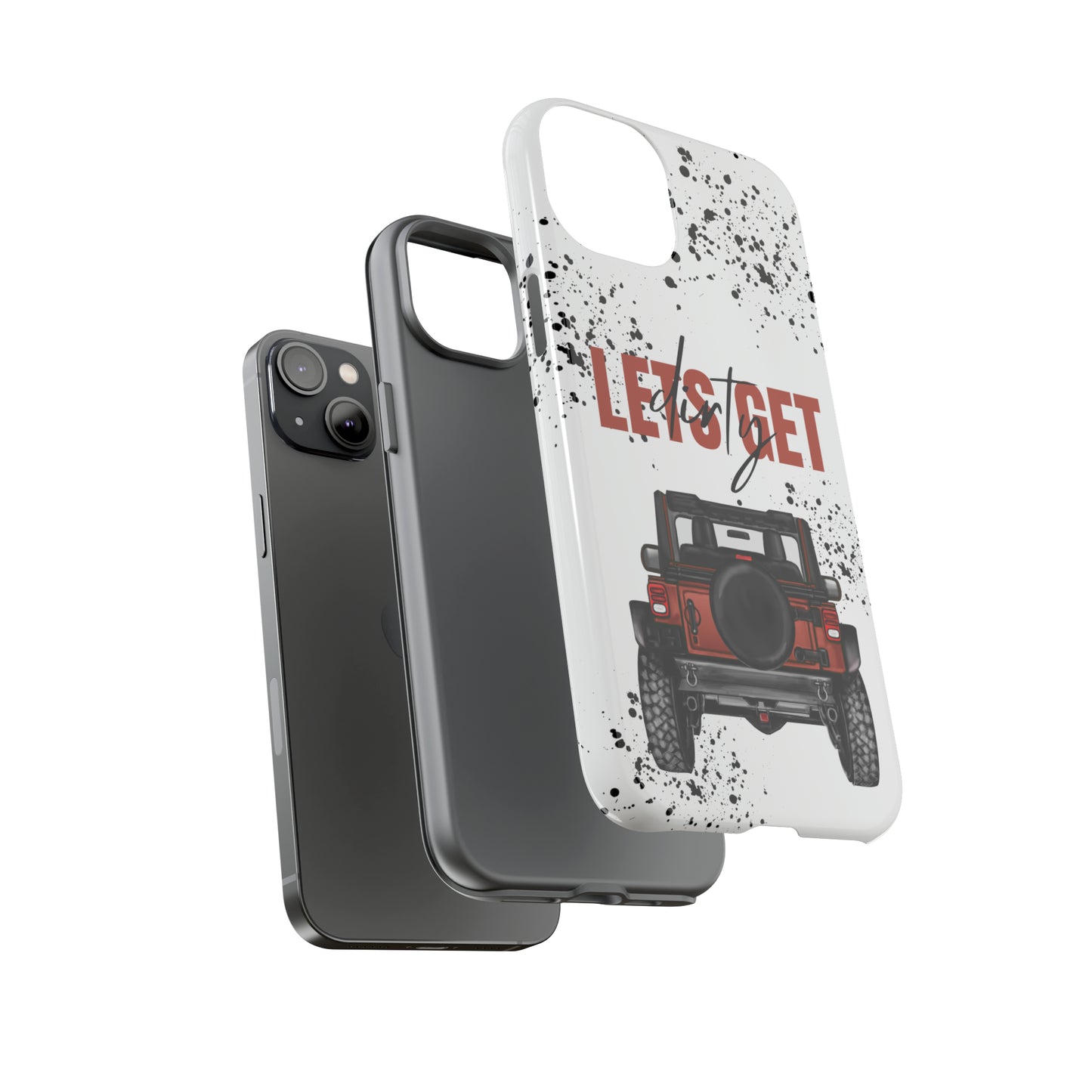 Lets Get Dirty Splatter Rust Protective Phone Case